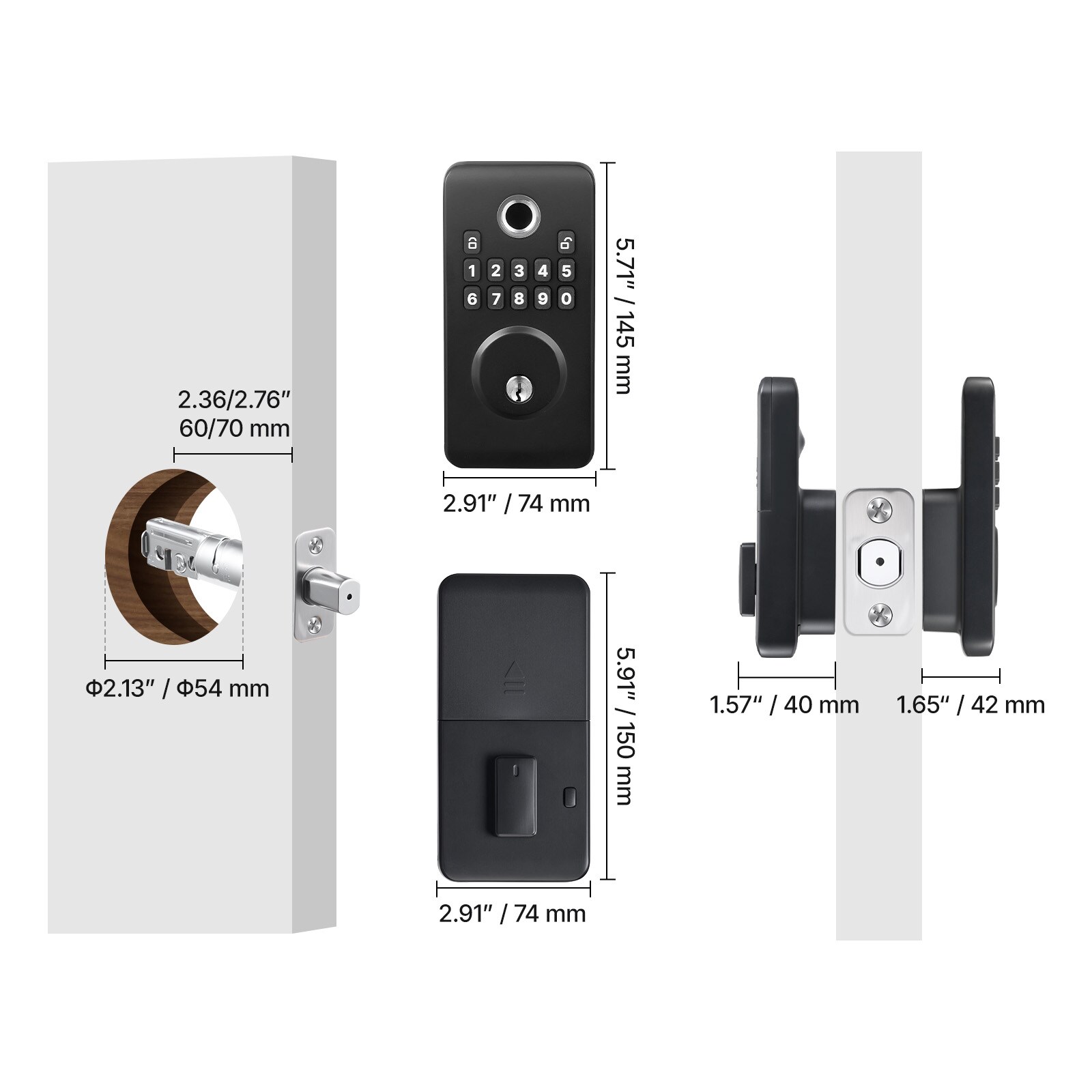 GIVIMO LW102GIVSS3805 Entry-Door-Flip-Locks - View #3