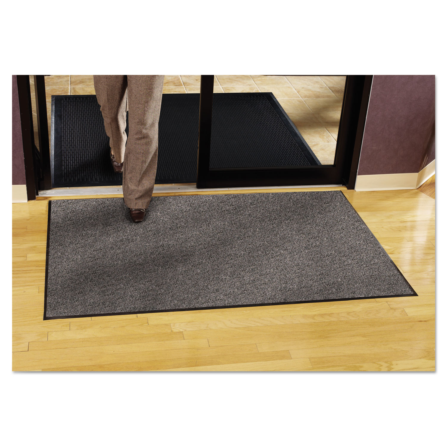 Guardian Silver Series Indoor Walk-Off Mat Rectangular Salt/Pepper ...