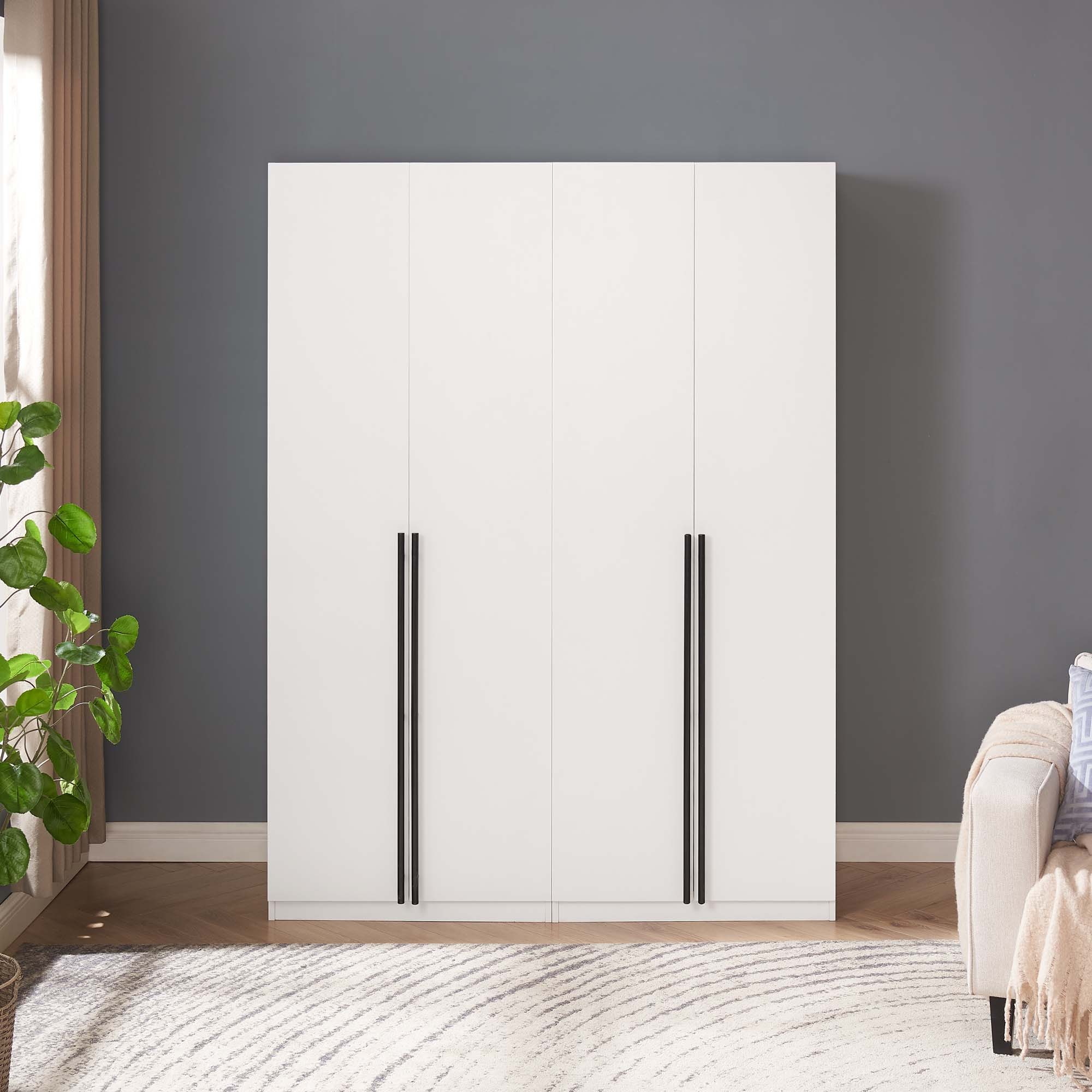 Manhattan Comfort 2-WC0013-WH White Full Bedroom Set
