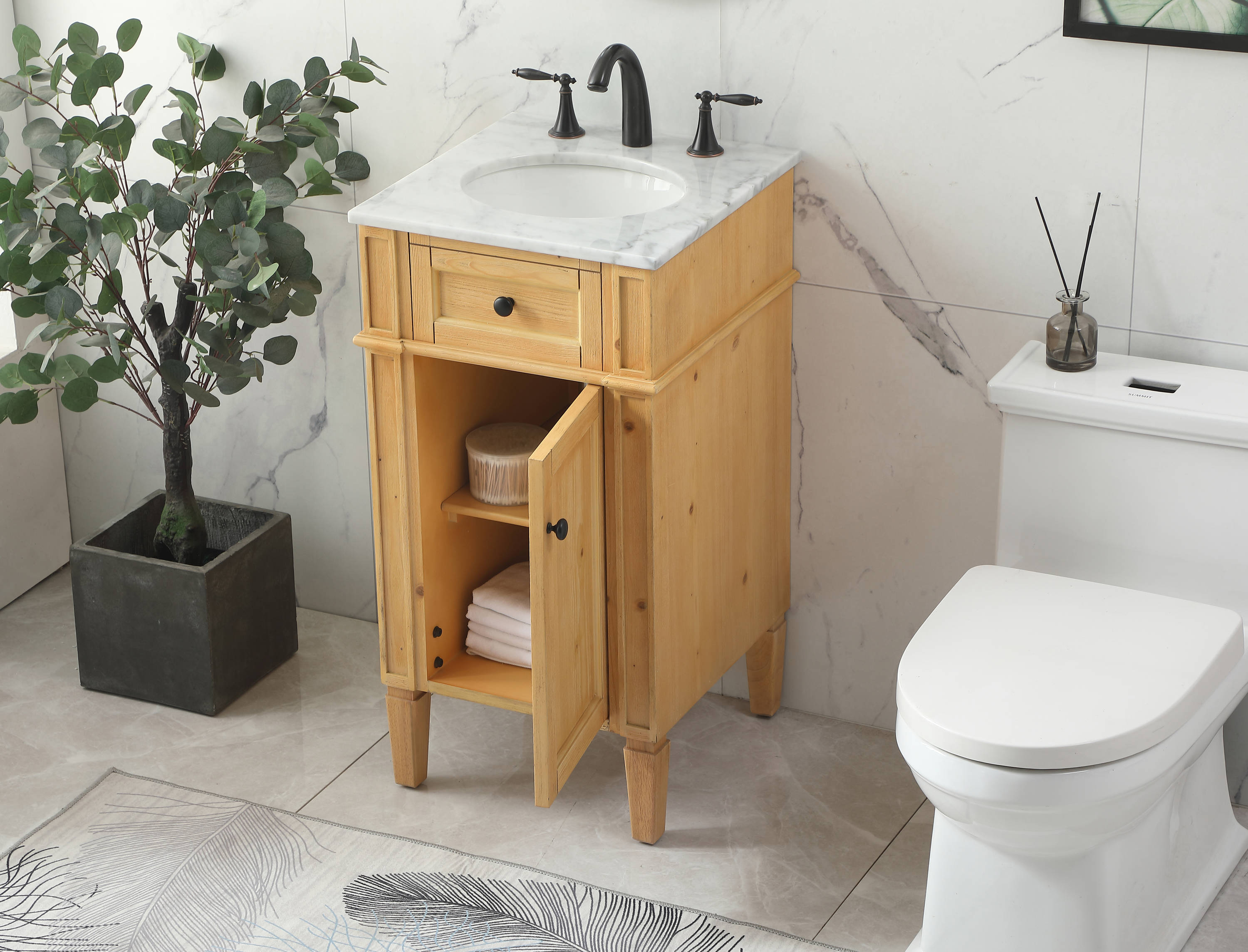 Elegant Decor HF37554NW Bath-Vanity-Combo - View #3