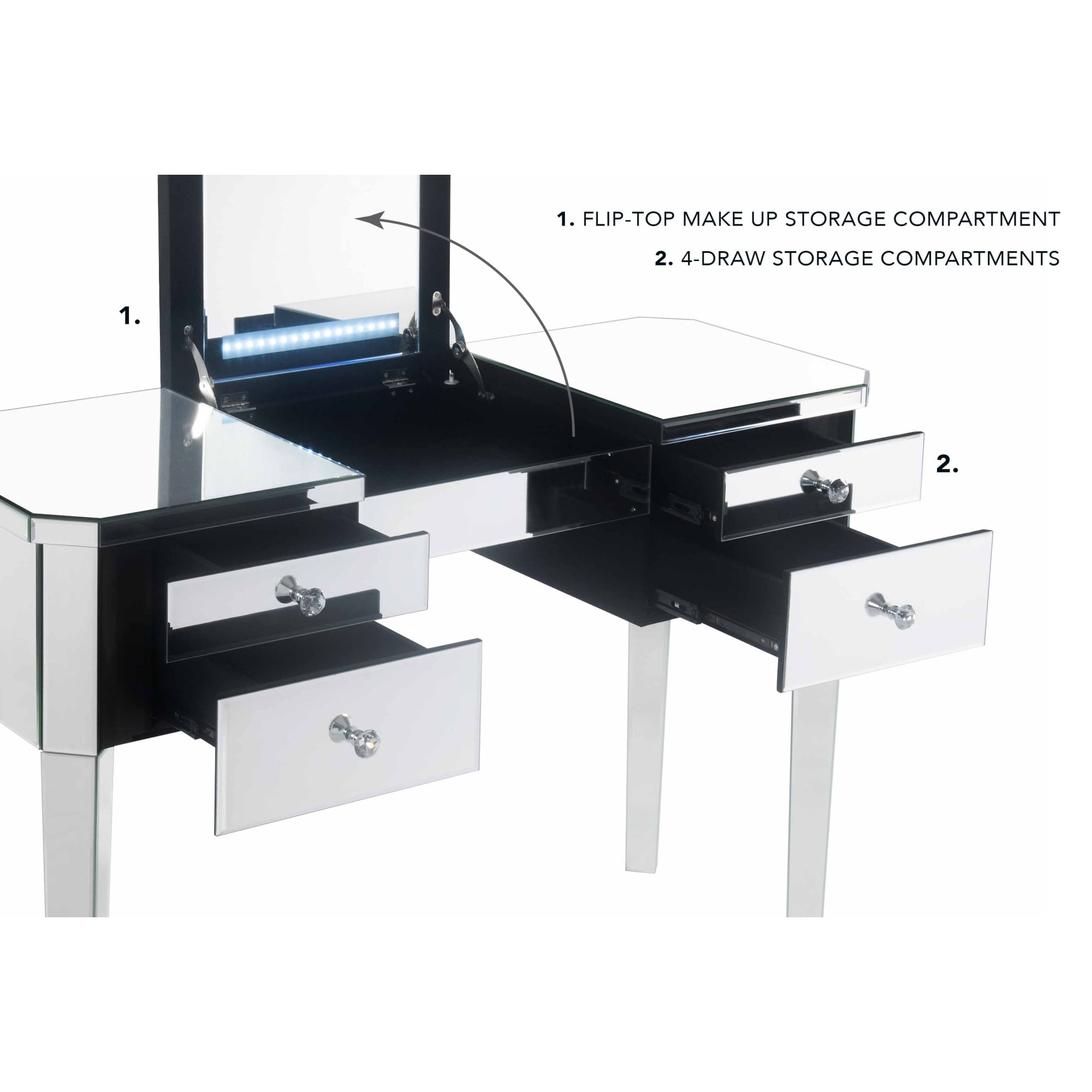 Inspired Home JF98-07NC-LS Bedroom-Vanities - View #7