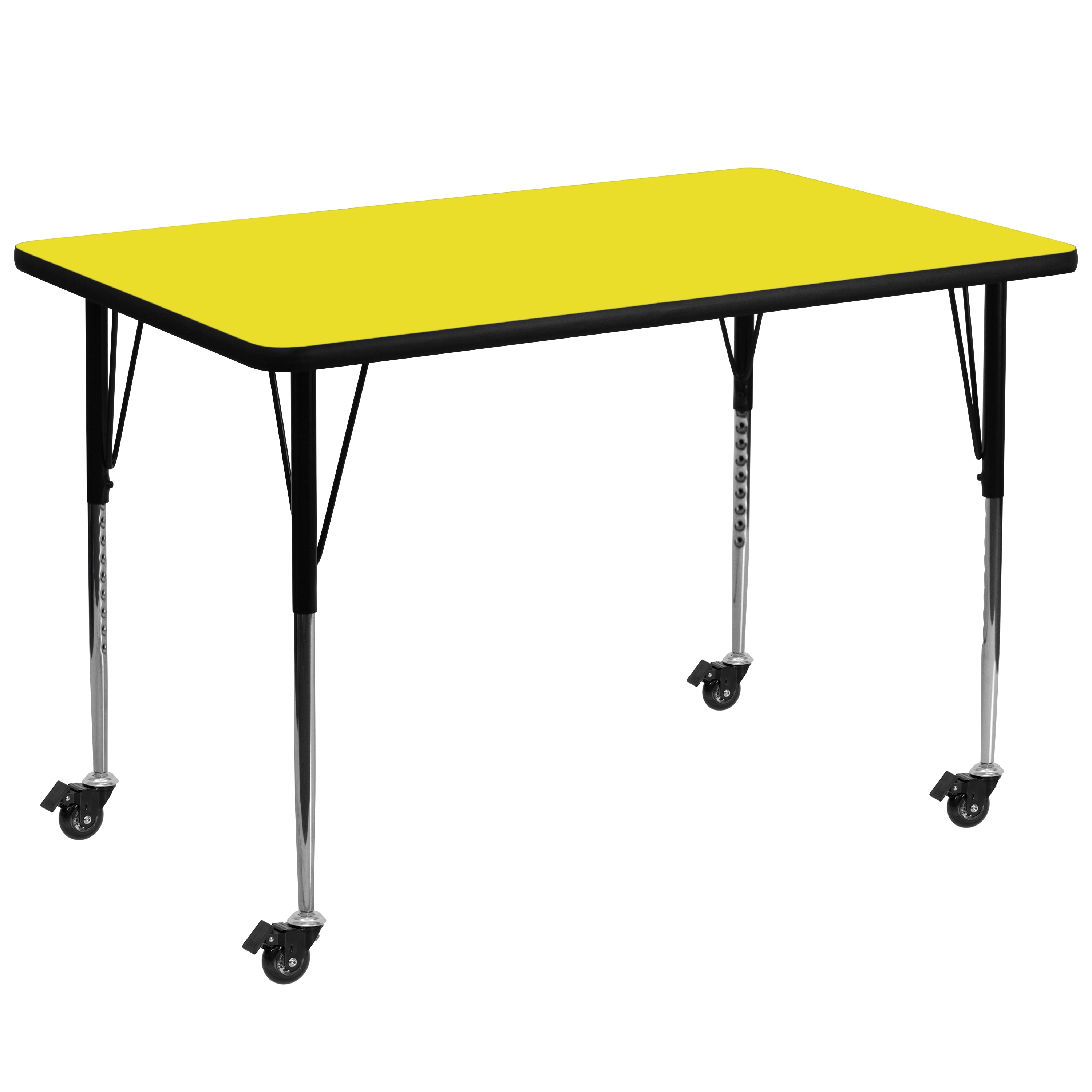Flash Furniture 847254080972 Yellow Rectangular Kid's Play Table
