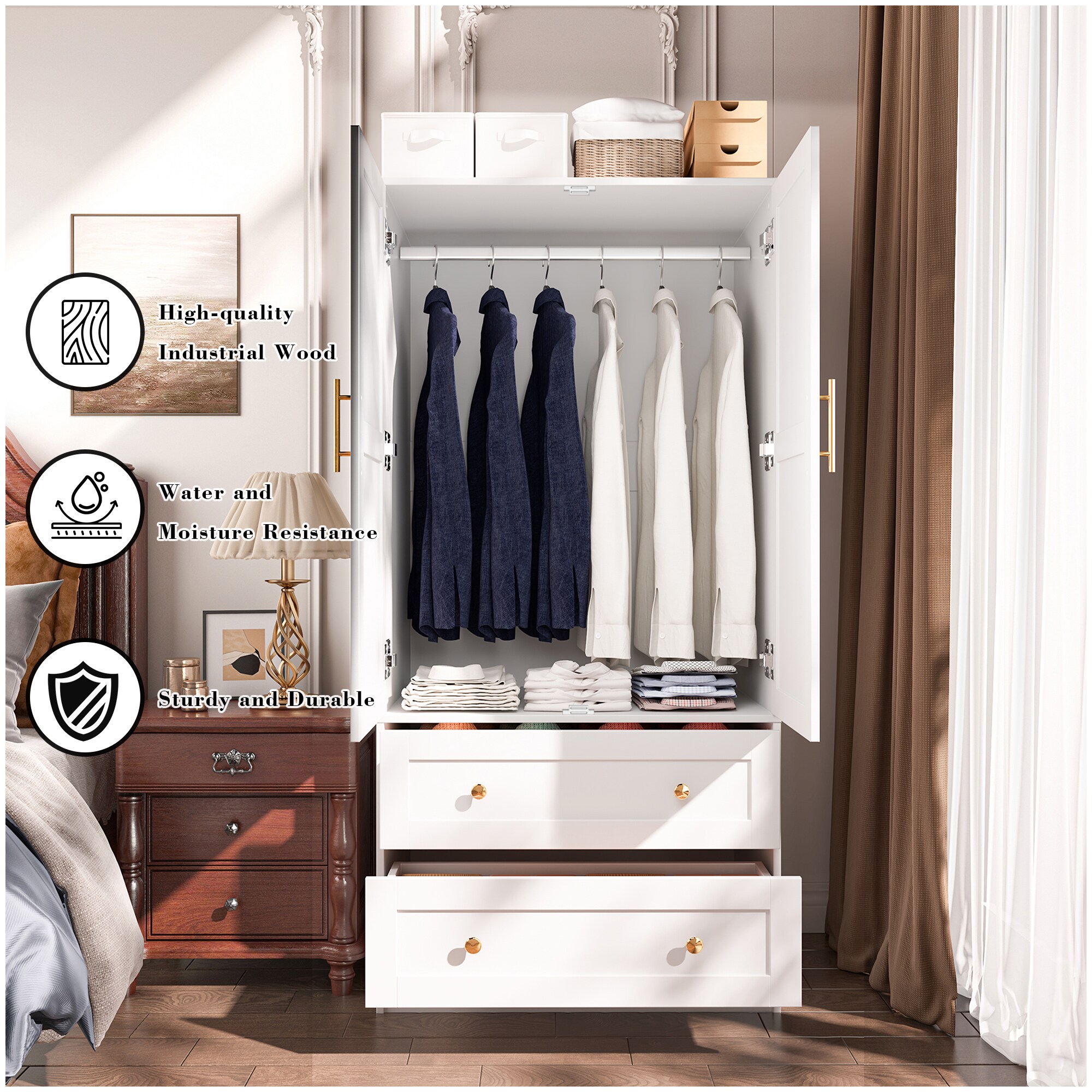 FurniFusion SF-R-YG-WH Utility-Storage-Cabinets - View #7