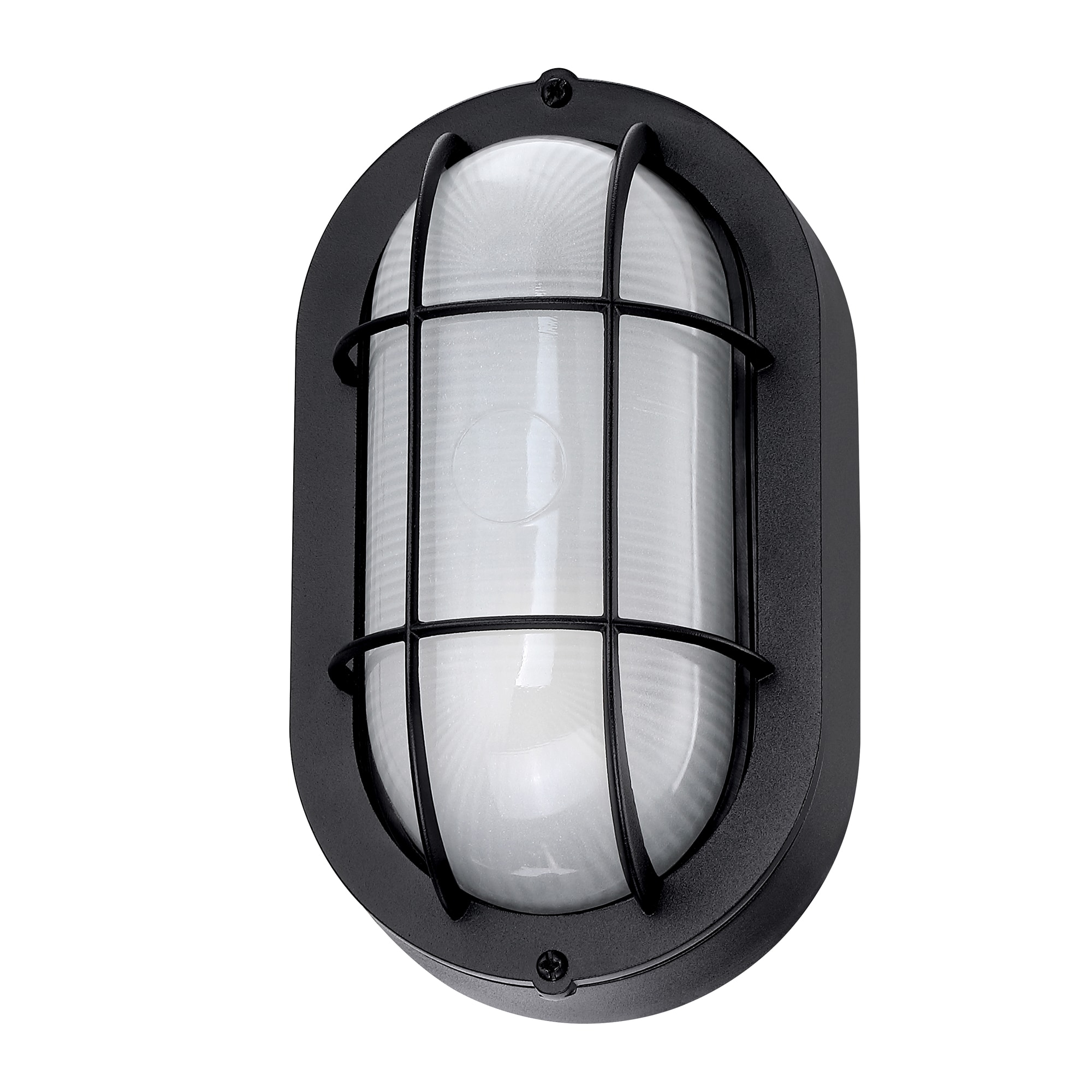 Hukoro LED-FL75451-OD-BK 8.5-in H Matte Black Hardwired Integrated LED Outdoor Wall Light