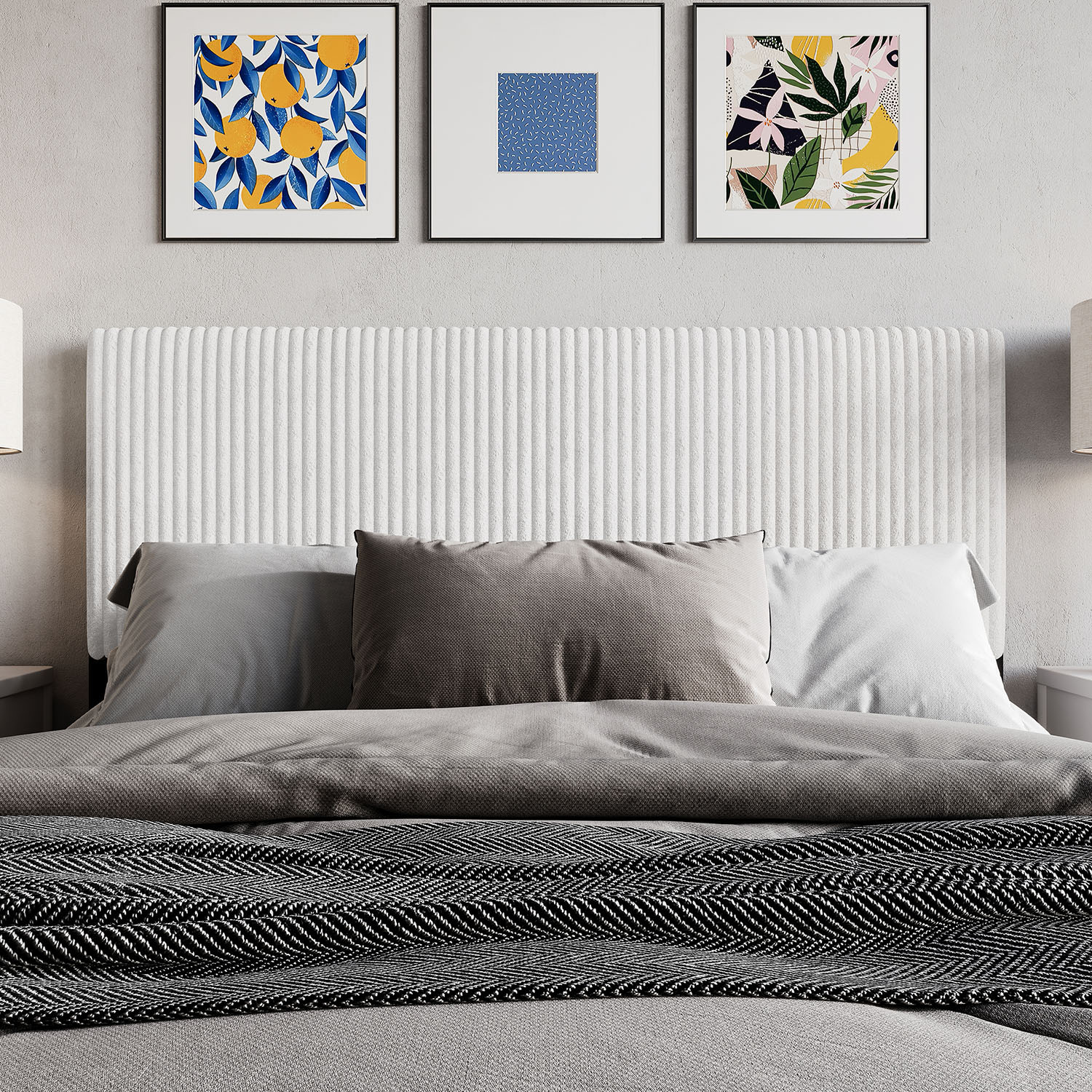 ChaletPosh C8532QUHB-WT-VV Upholstered-Headboards - View #2