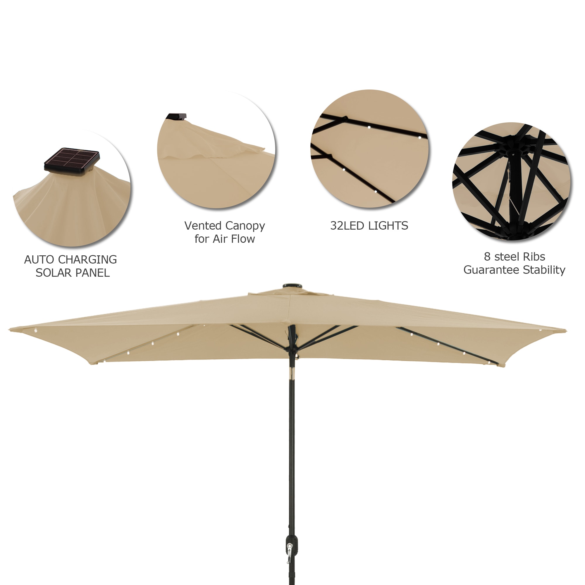 Sumyeg WF-SM-LED046OY Umbrellas-2 - View #4