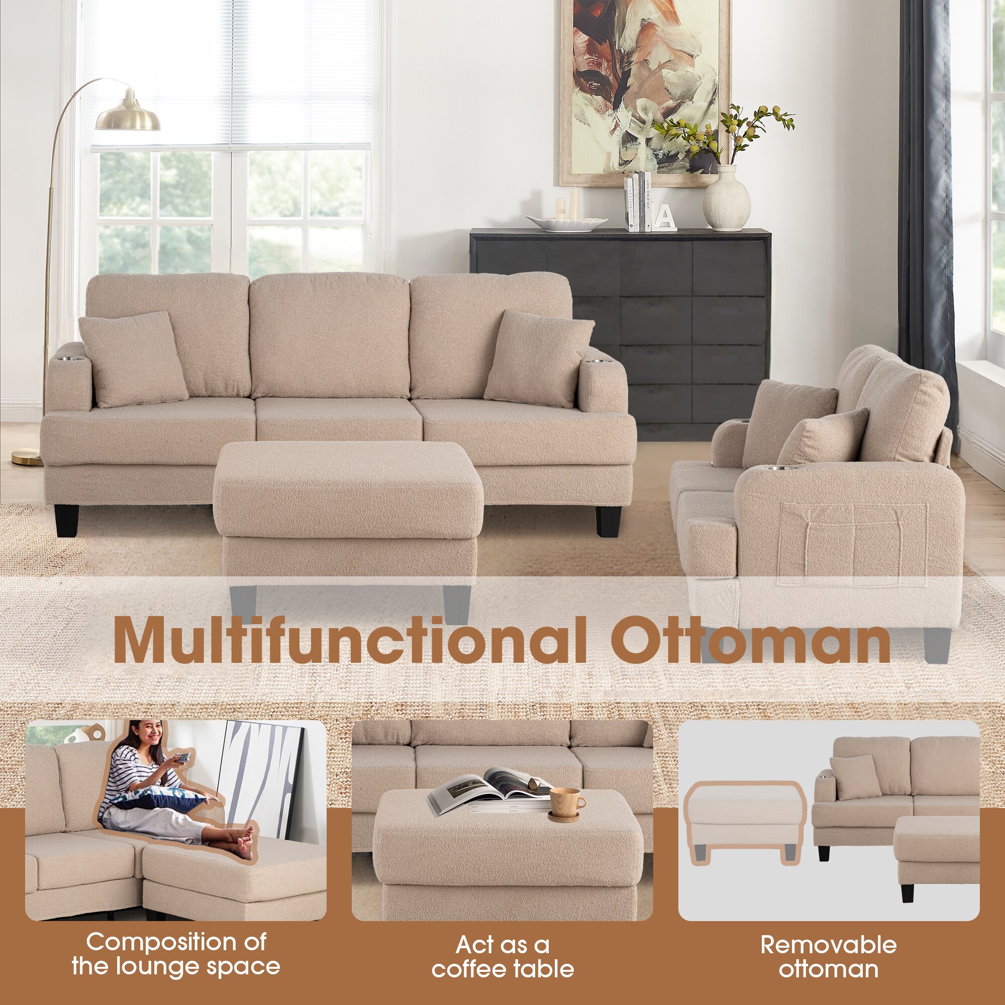 IHOMEadore MDSL6936BG Sofas-Loveseats - View #5
