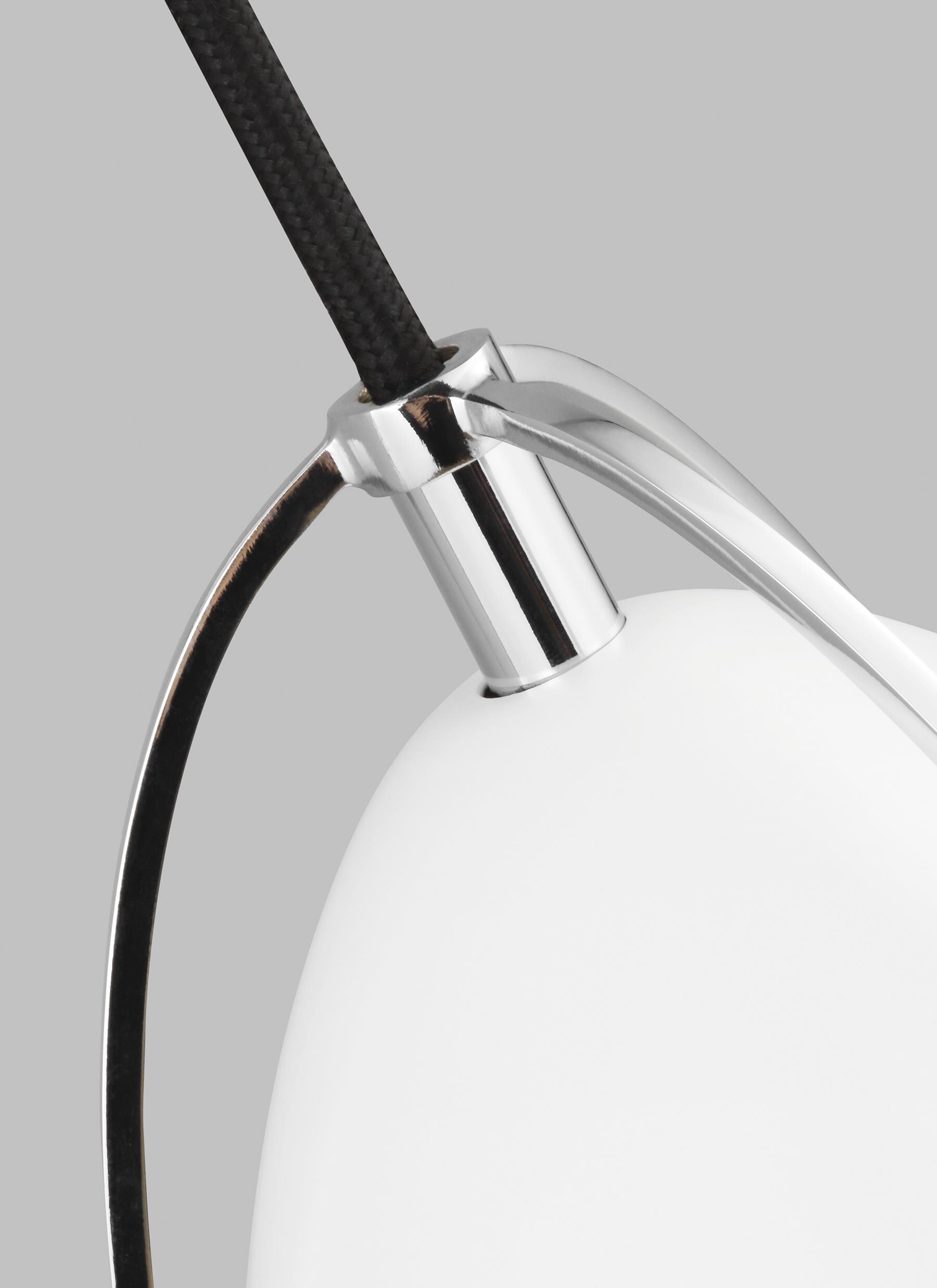 Chrome and Matte White Steel Single Bath Sconce