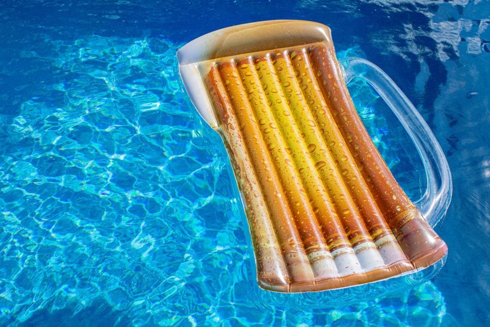 PoolCandy 72.5-in X 52-in 1-Seat Clear With Yellow Inflatable Raft In ...