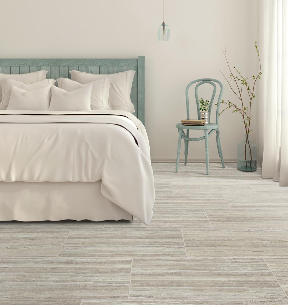 Style Selections Plymouth Grey 16in x 32in Glazed Porcelain Floor Tile in the Tile department