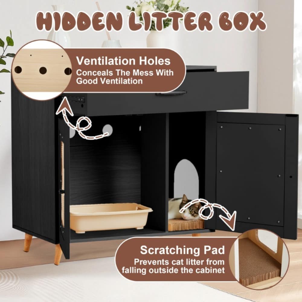 U-HOMY ZH-174BK-PT Litter-Boxes - View #5