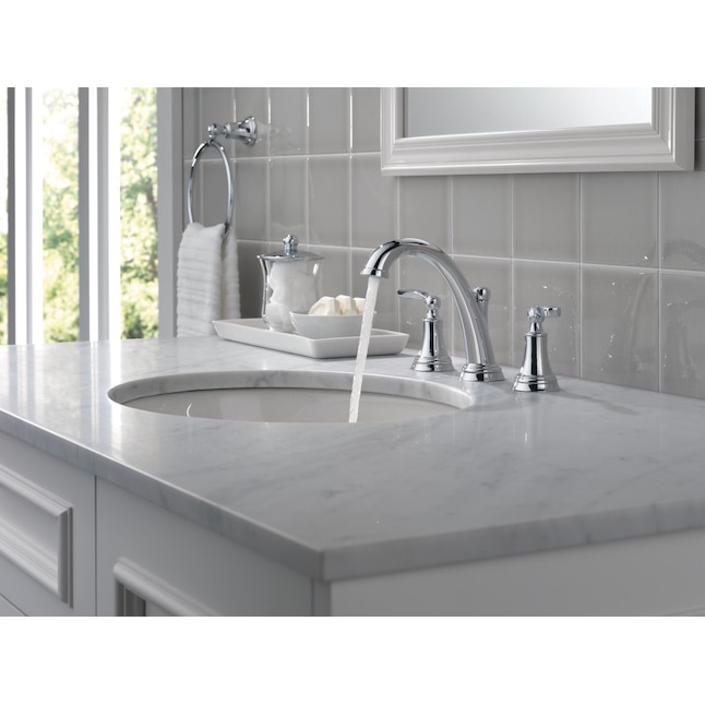 Delta Woodhurst Chrome Widespread 2-handle WaterSense Bathroom Sink ...