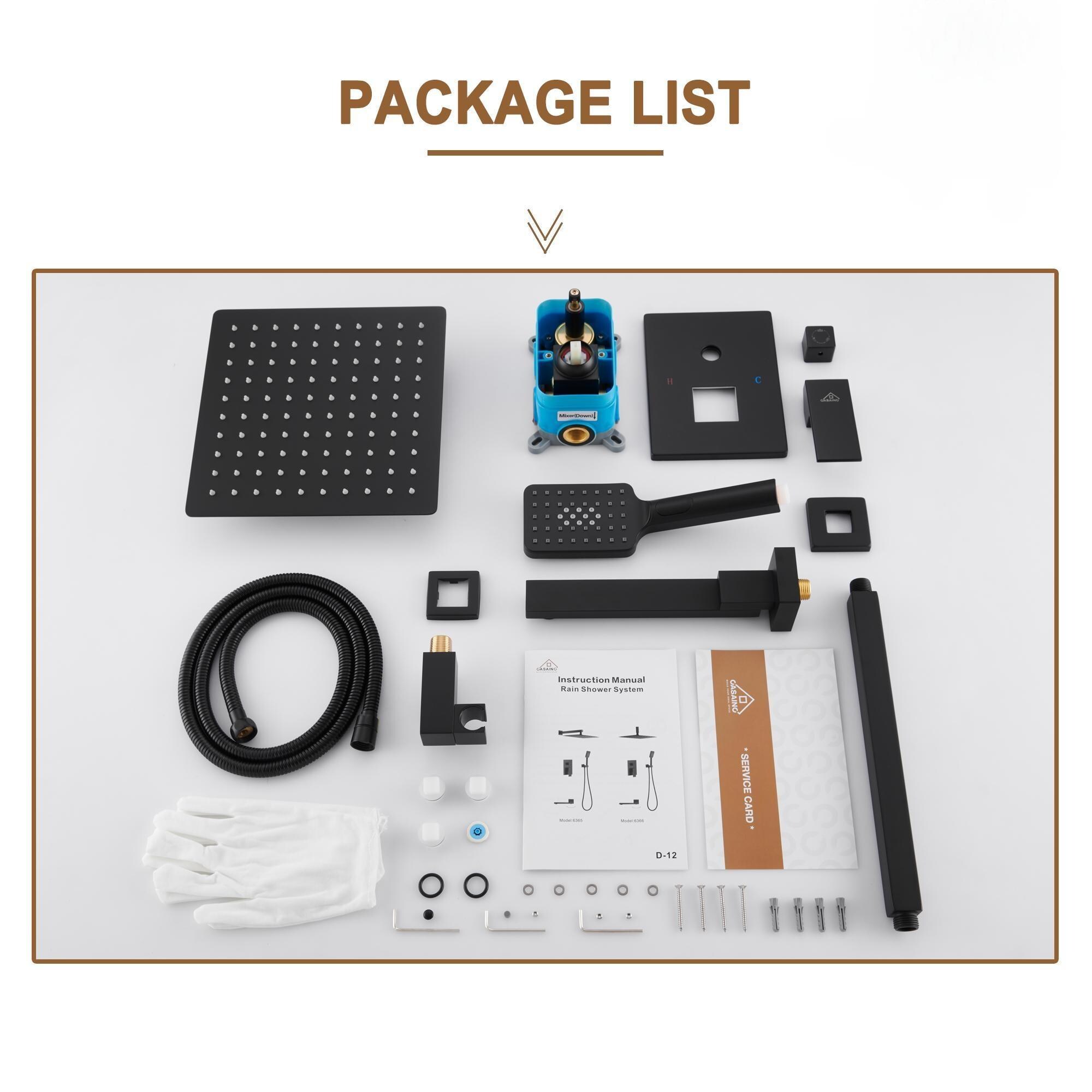 Clihome CL-EB10MB Showerhead-Bar-Panels - View #12