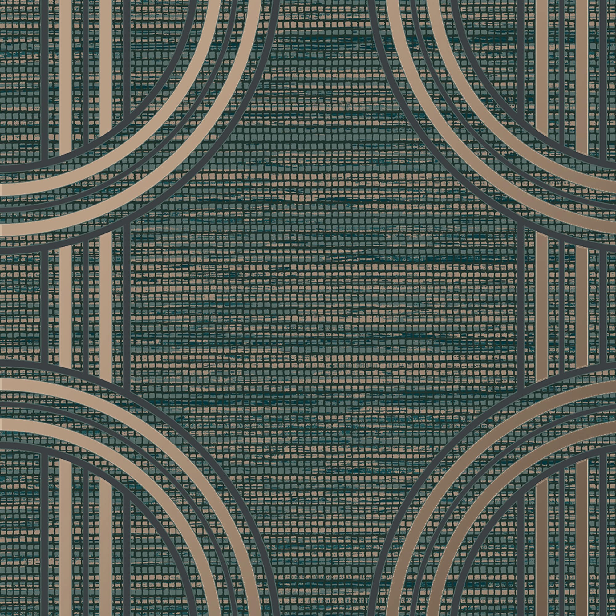 Emerald Geometric Metallic Removable Wallpaper Roll