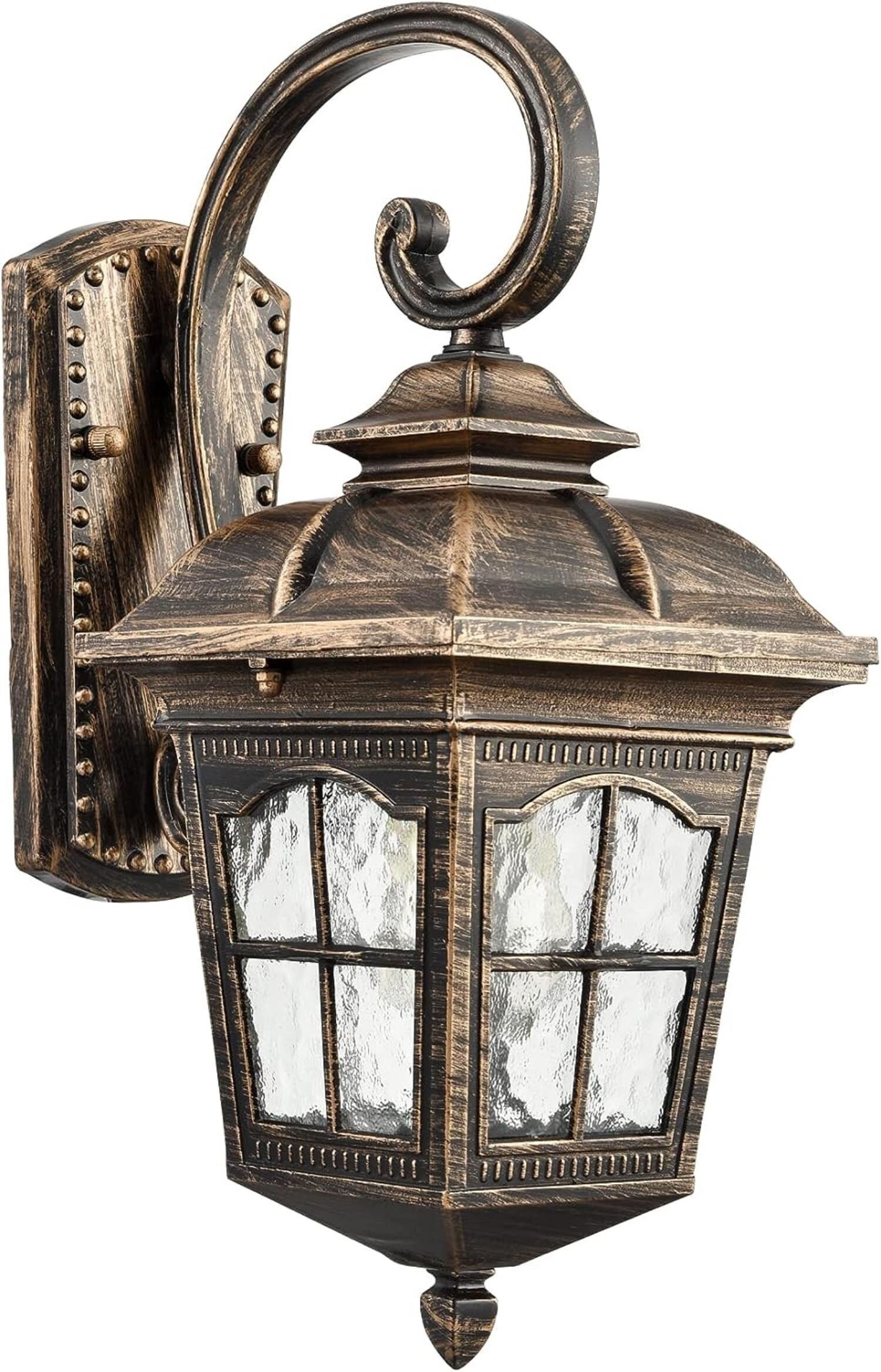 Claxy JK-T3269BU-SJ Lantern  1 -Light 17.4-in H Multiple finishes Brass Hardwired Outdoor Wall Light
