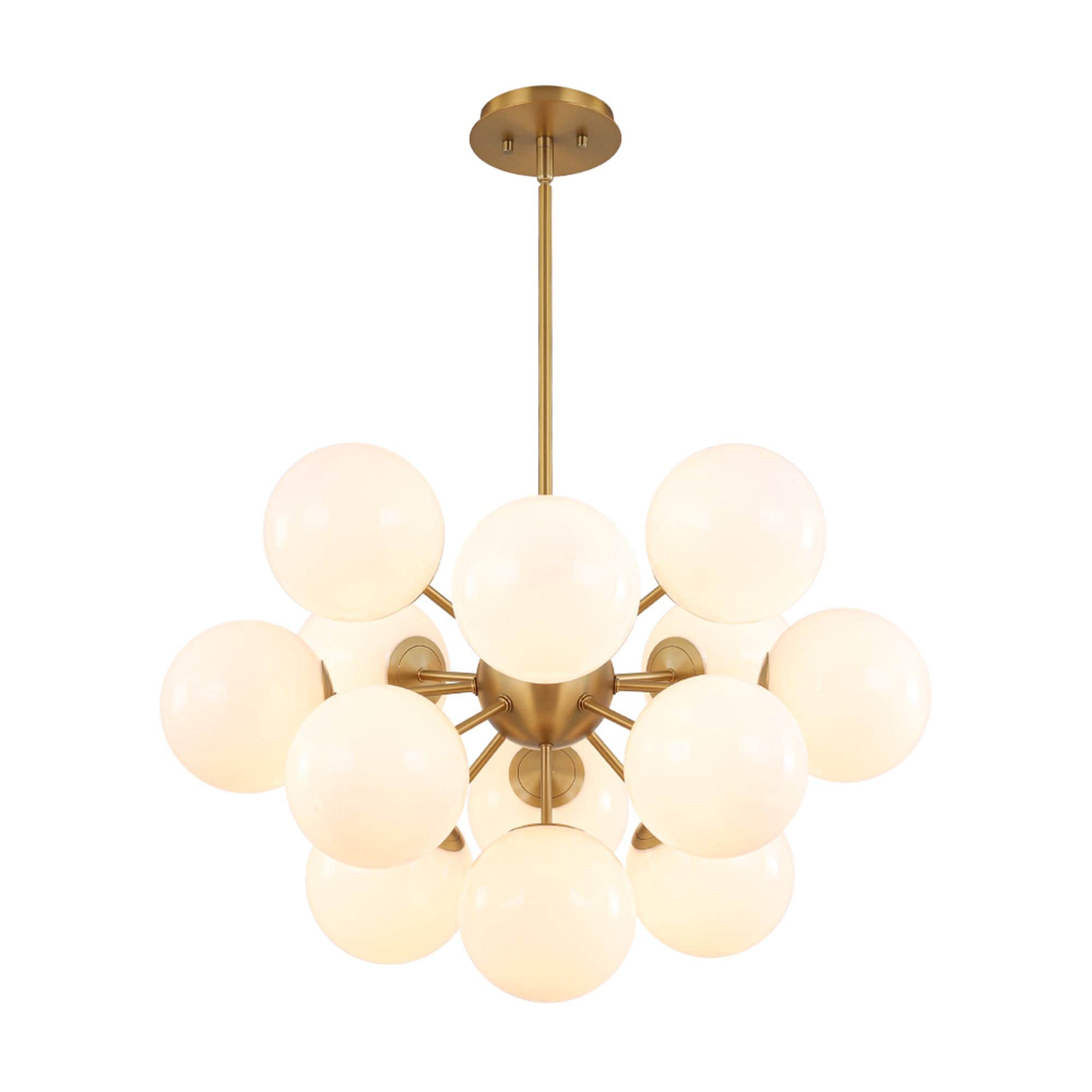 HUOKU PD1069721 Carla 13 -Light Brushed Gold Modern/contemporary For Use in Bedrooms, Dining Rooms, Foyers, Kitchens, Living Rooms Chandelier