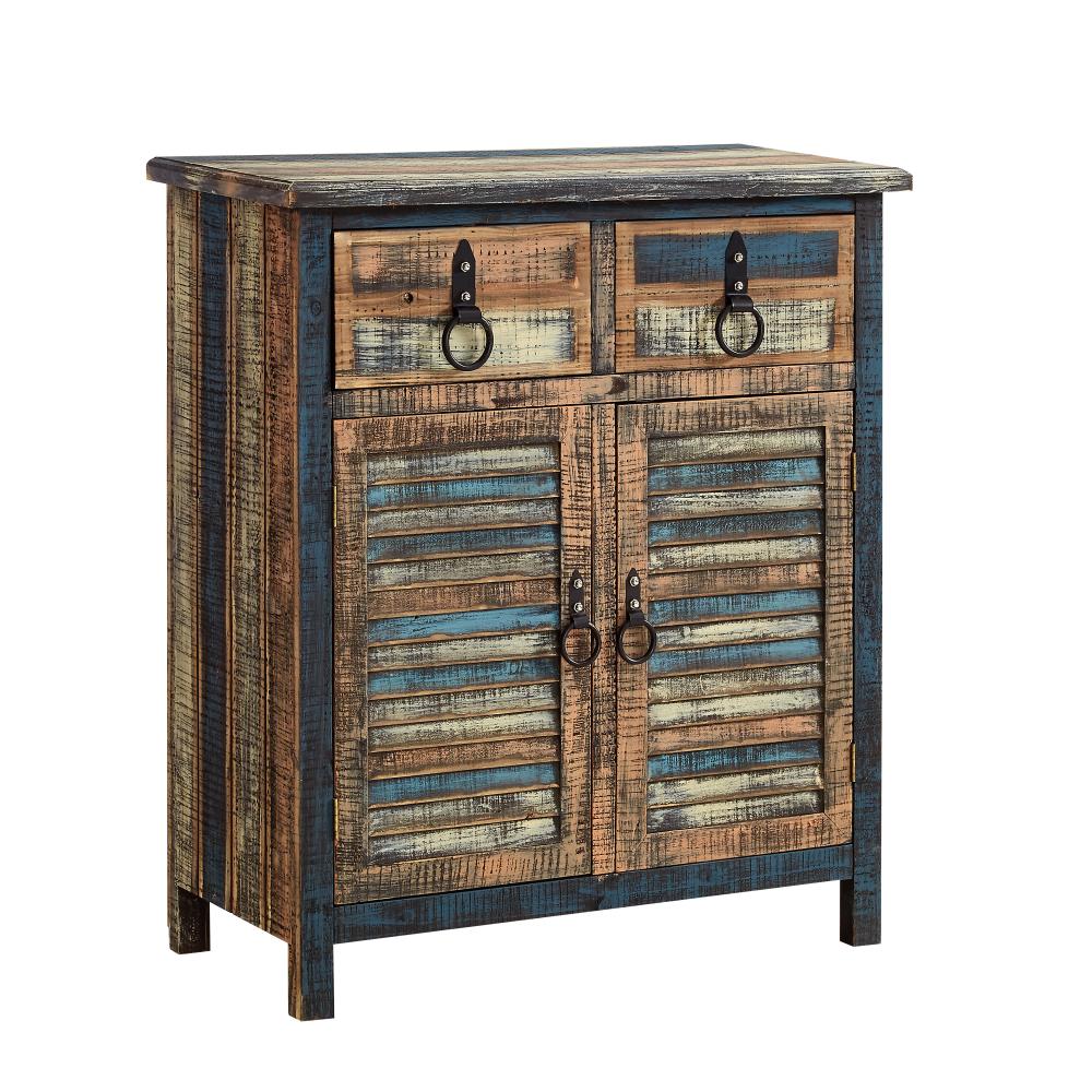 Powell 114-660 Calypso Farmhouse Distressed Console Table
