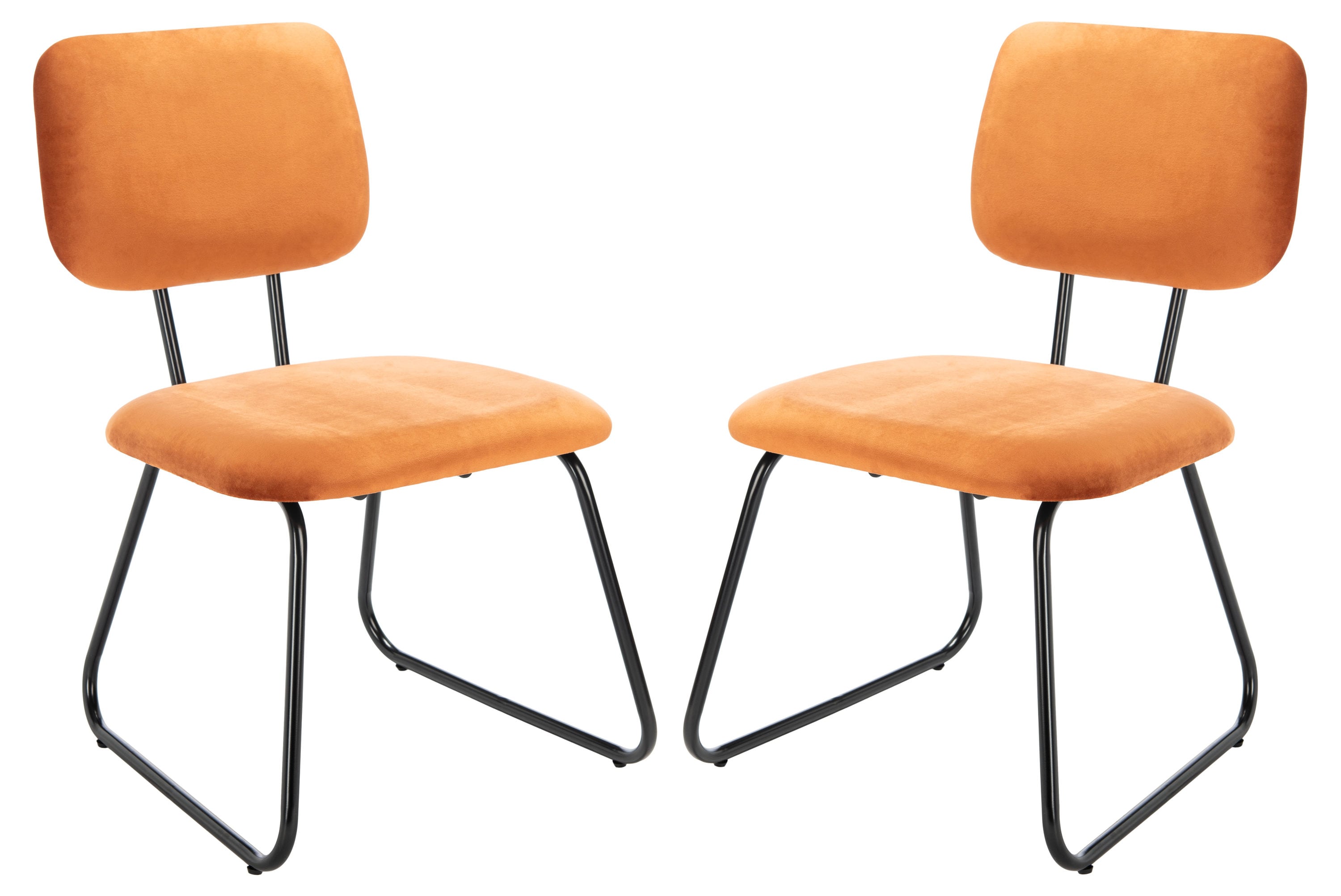 Safavieh ACH6205D-SET2 Chavelle Modern Sienna/Black Velvet Accent Chair