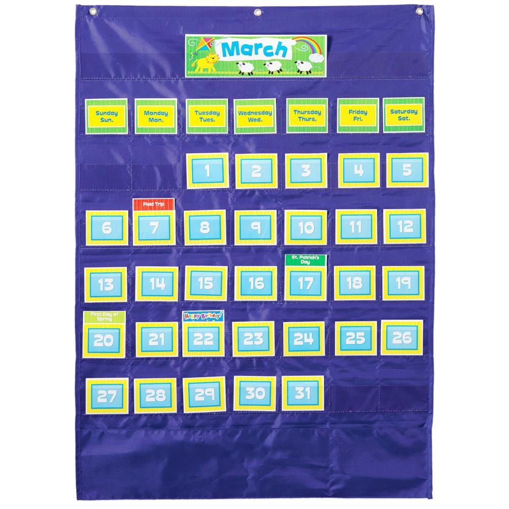 Carson Dellosa Education CD-158156 Deluxe Calendar Pocket Chart