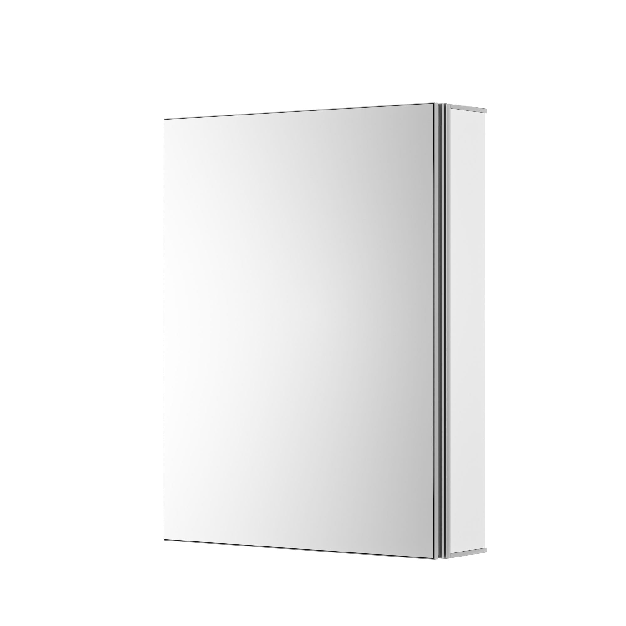TETOTE - 20 x 26 in Silver Frameless Surface/Recessed Aluminum Beveled Mirrored Rectangle Medicin...