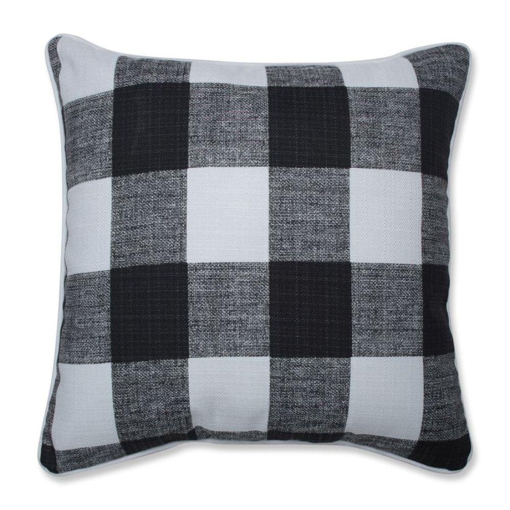 Pillow Perfect Anderson Matte 2-Piece 16-1/2-in x 16-1/2-in Black ...