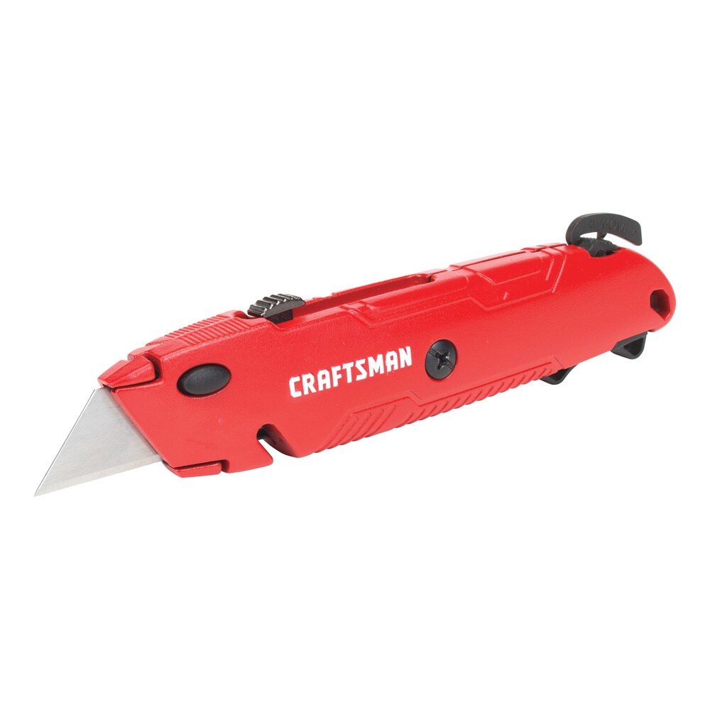 CRAFTSMAN 3/4-in 3-Blade Retractable Utility Knife with On Tool Blade  Storage in the Utility Knives department at