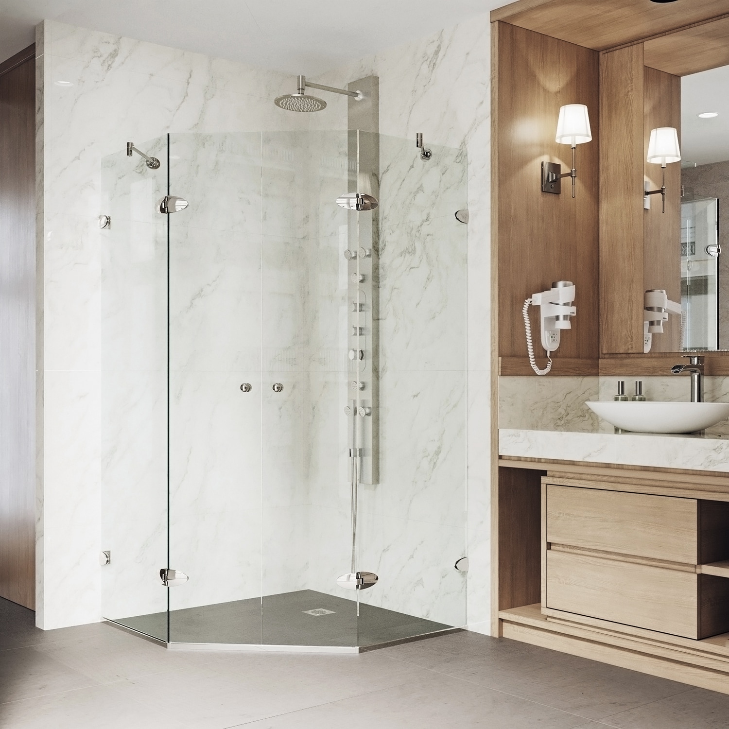 VIGO VG6063BNCL47 Alcove-Shower-Kit - View #6