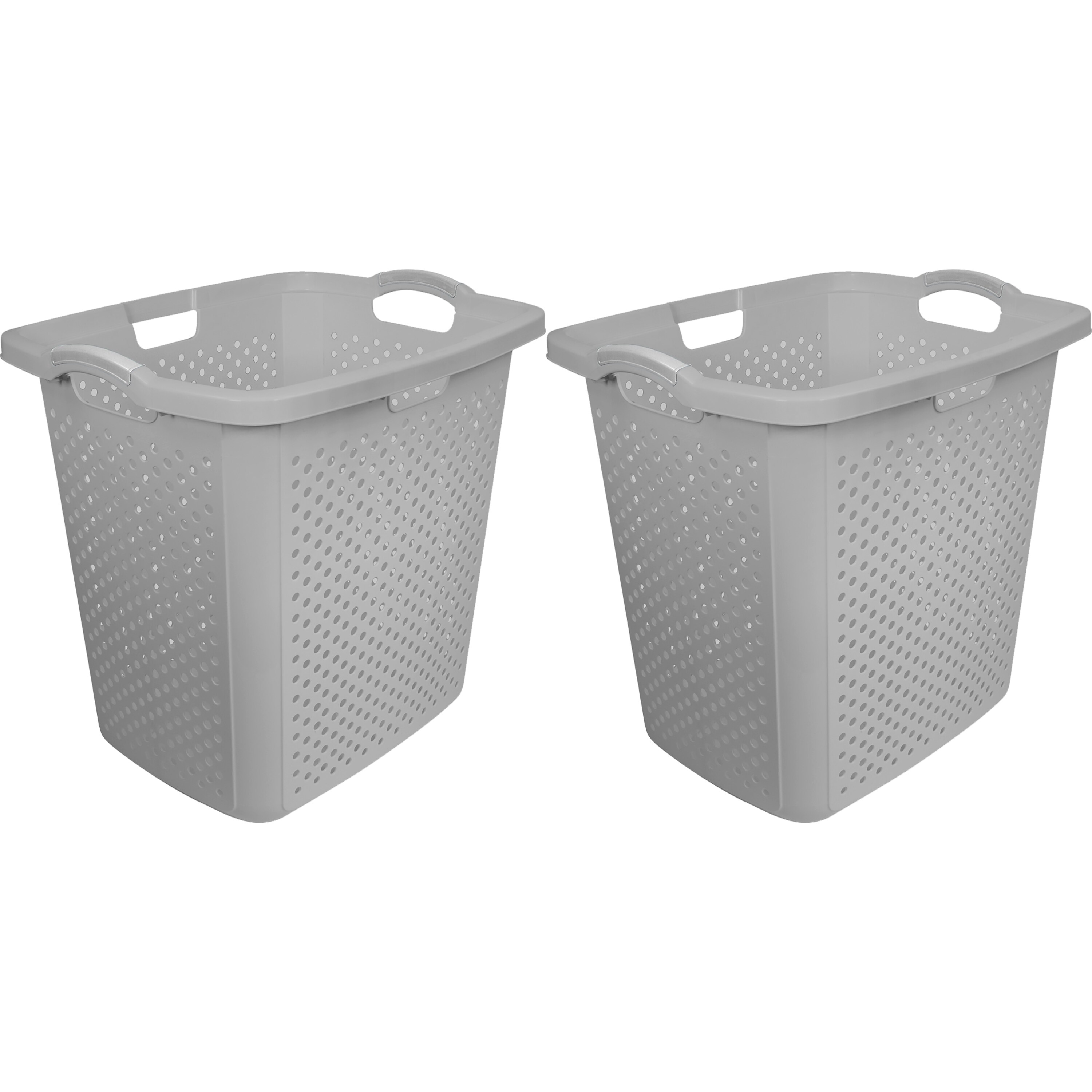 Home Logic 2.5-Bushel Plastic Clothes Hamper Laundry Basket Storage Container 