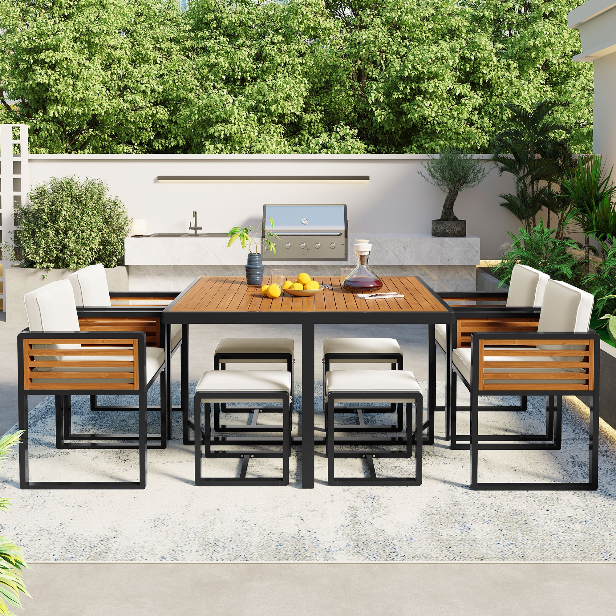 SINOFURN SYA010482GY Patio-Dining-Sets - View #11