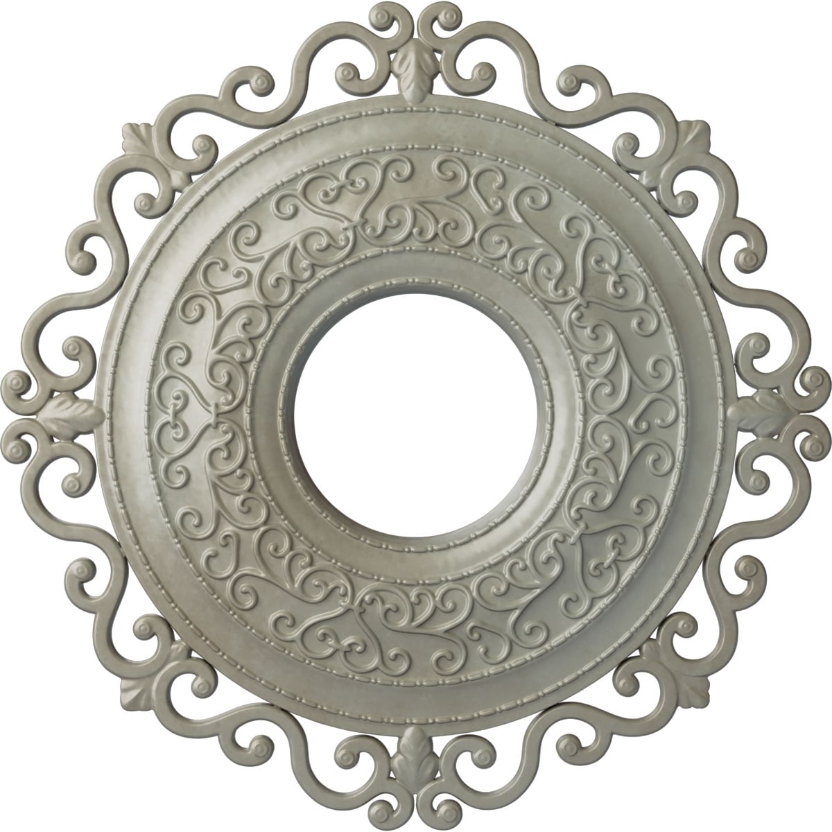 Ekena Millwork CM22ORFLS Orrington 22-in W x 22-in L Painted Flash Gold Polyurethane Whole Ceiling Medallion