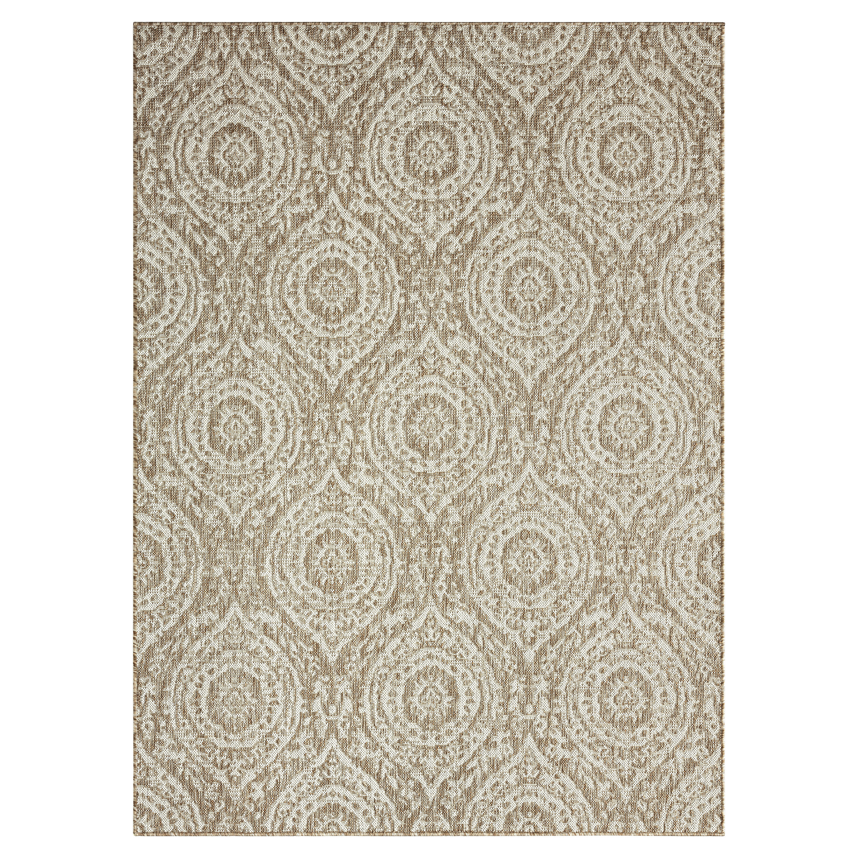 Nicole Miller 2-2773-179 5 x 7 (ft) Loomed Polypropylene Taupe Rectangular Indoor/Outdoor Area rug