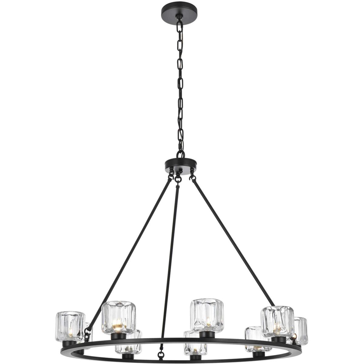 Elegant Lighting 5100D36BK 5100D36BK Cadence Chandelier Black