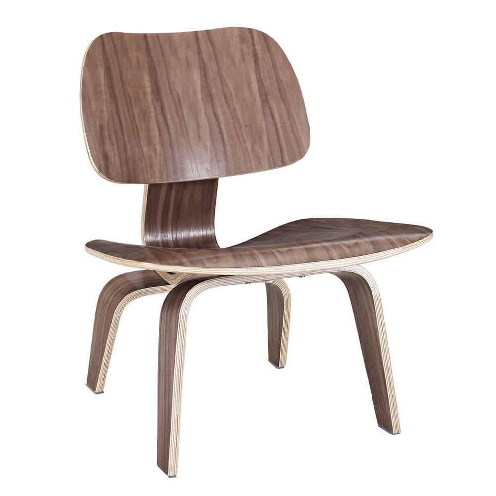 Modway EEI-510-WAL Fathom Modern Walnut Accent Chair
