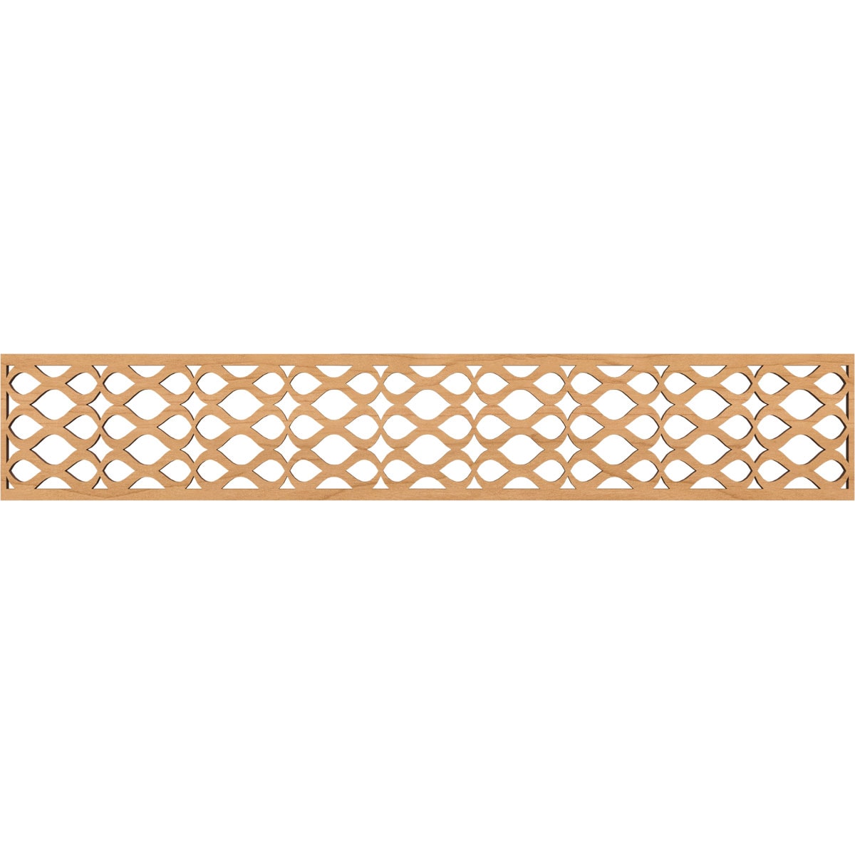 Ekena Millwork MLDB08X46SMRMA Somerset Fretwork Flat Trim 8-in x 3.89-ft Maple Brown Unfinished 2156865 Pierced Wall Panel Moulding
