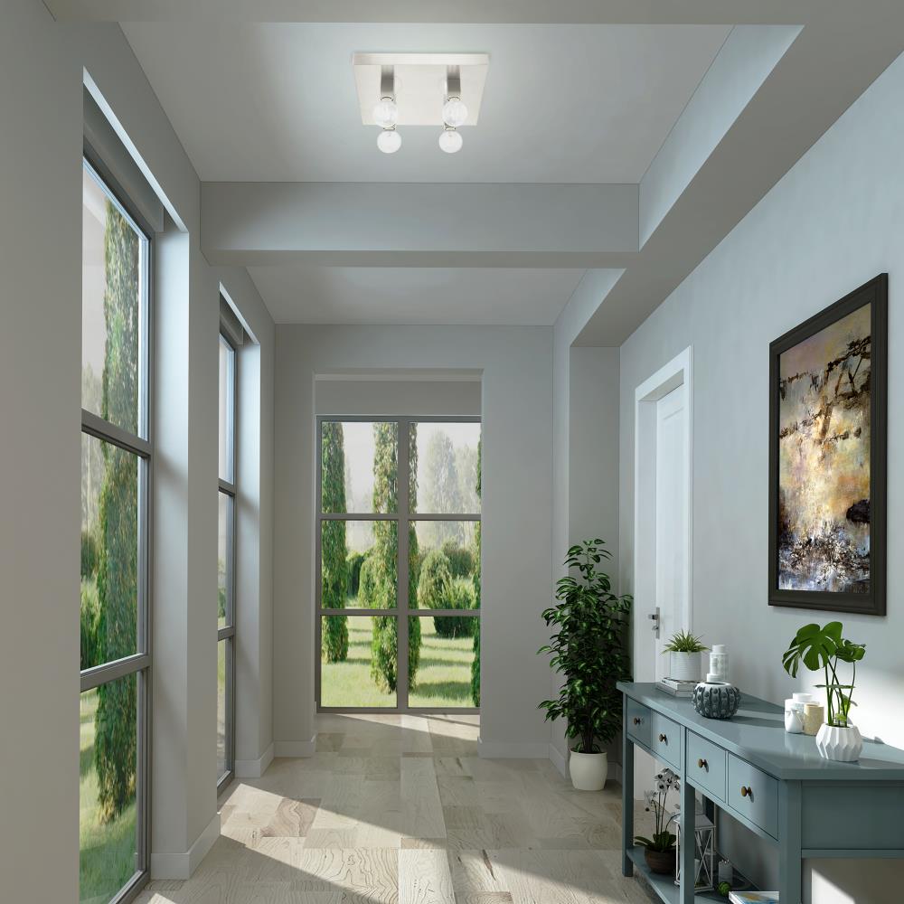 Solna Sleek Minimalist 4-Light Brushed Nickel Flush Mount