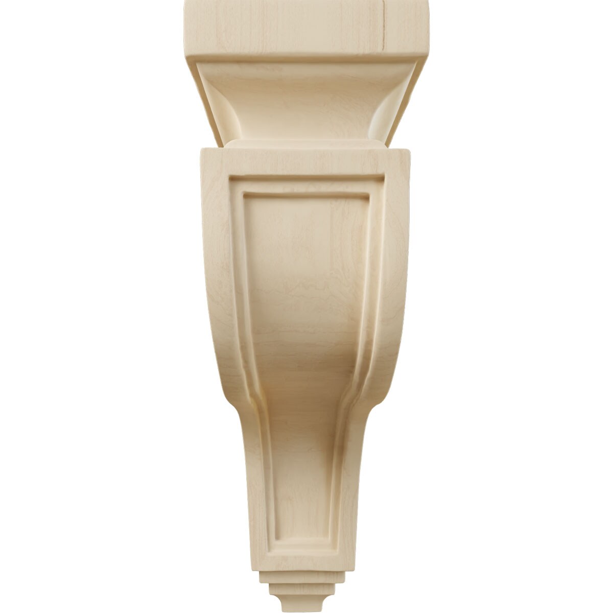 11" Unfinished Rubberwood Hollow Back Corbel