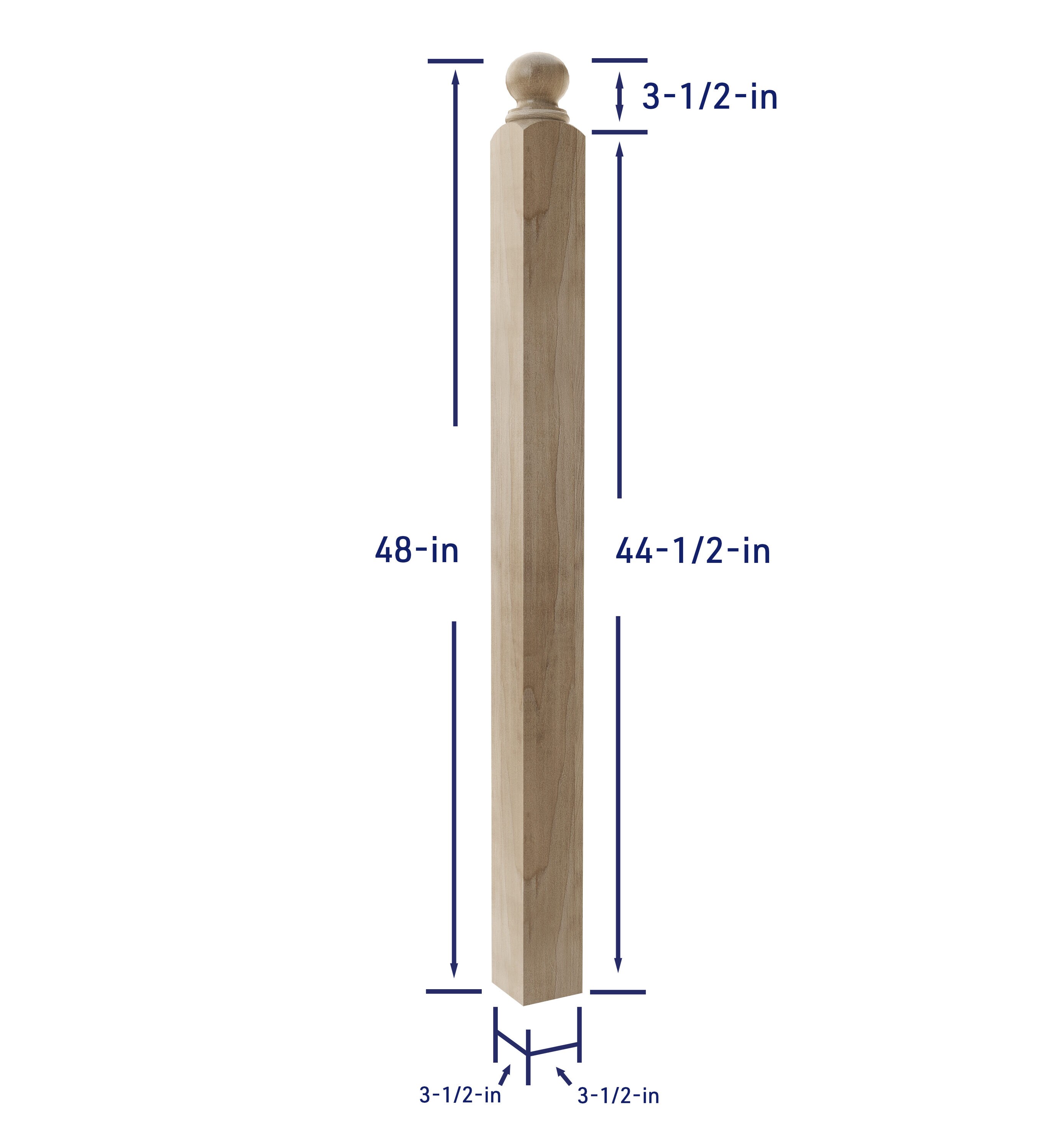 Crown Heritage 4424004B Interior-Stairpart-Newel-Posts - View #4