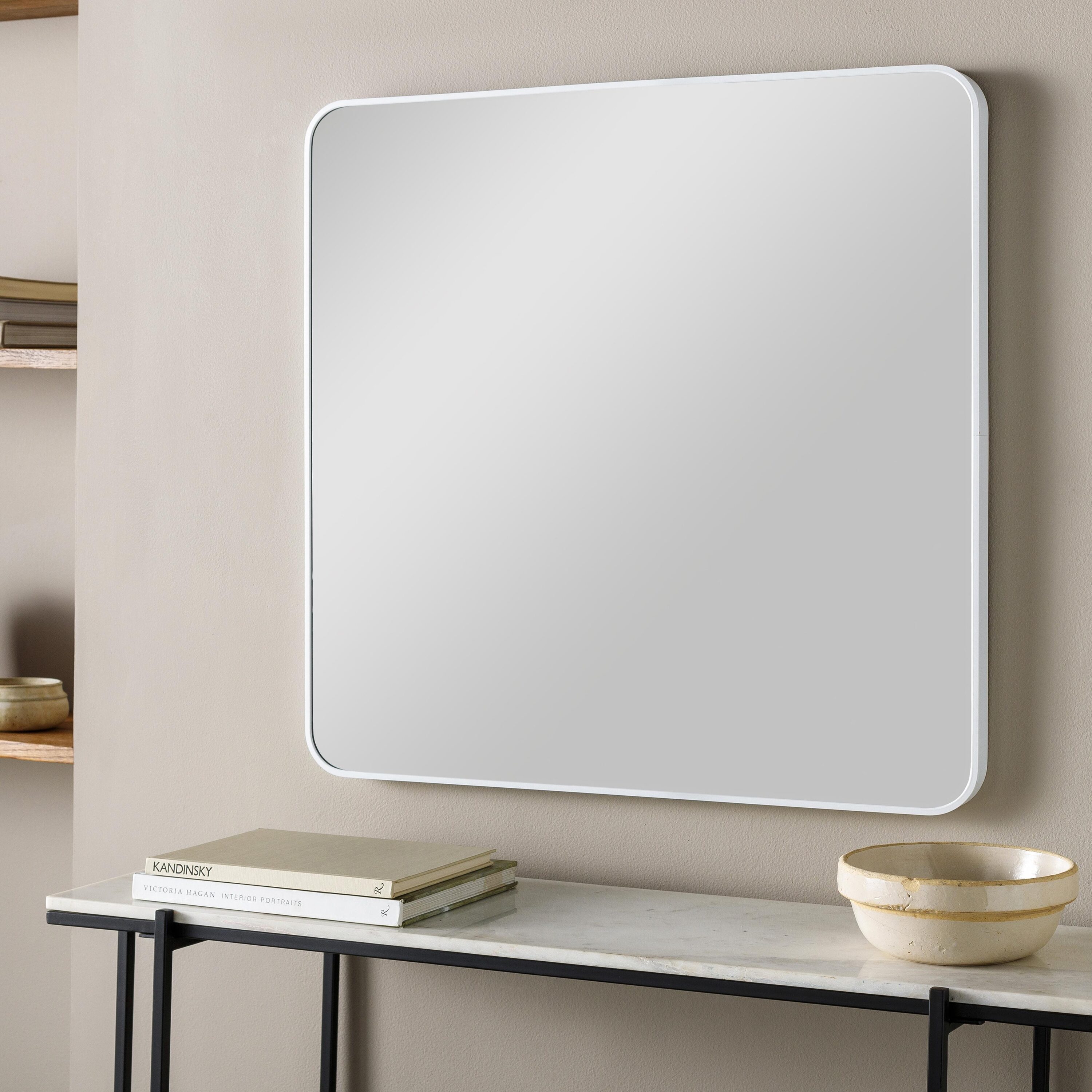 Aranya 24" Square Silver and Gold Aluminum Mirror