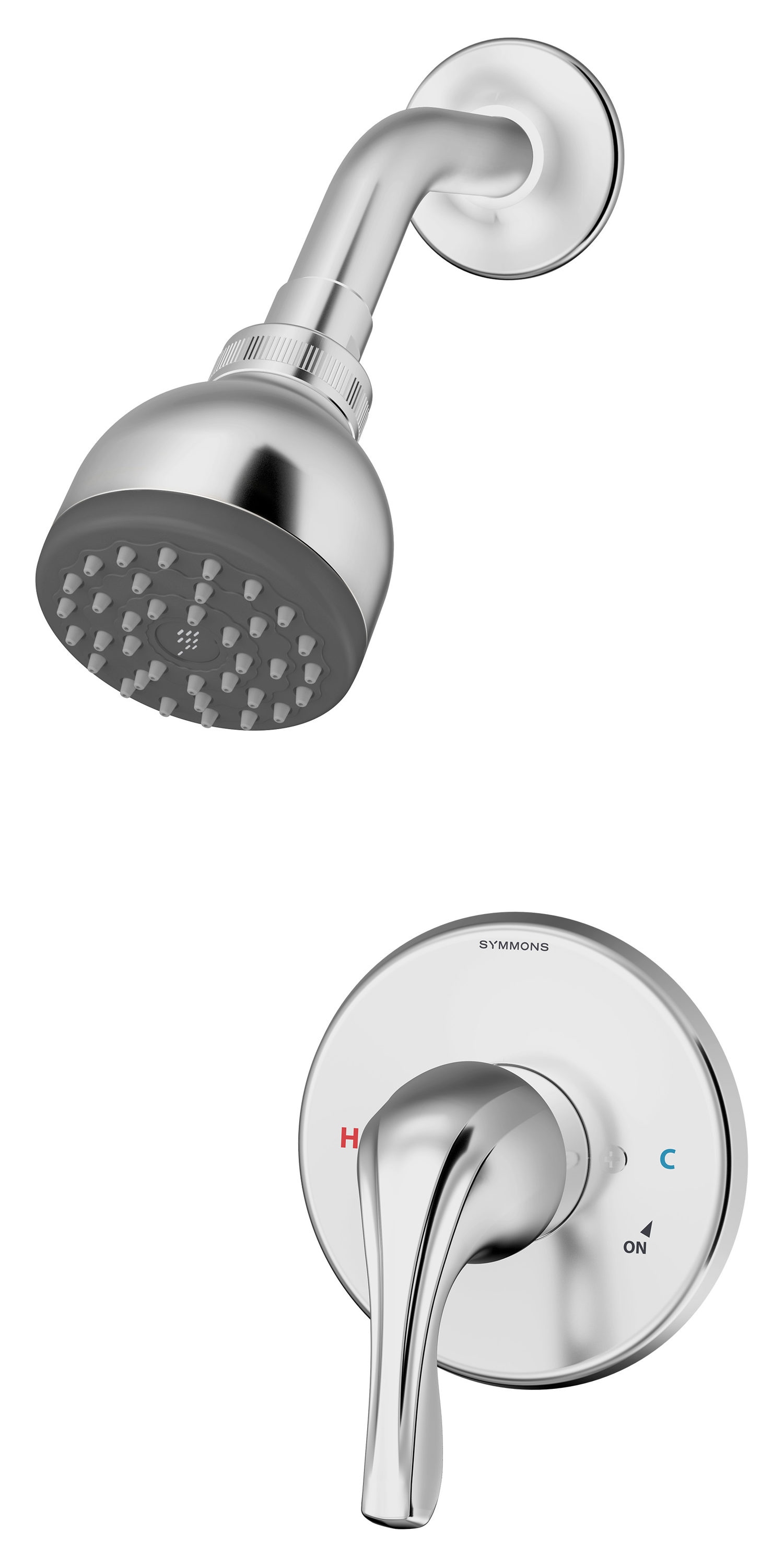 Symmons 9601-PLR-1.5-TRM Origins Polished Chrome 1-handle Single function 2.76-Inches Round Shower Faucet