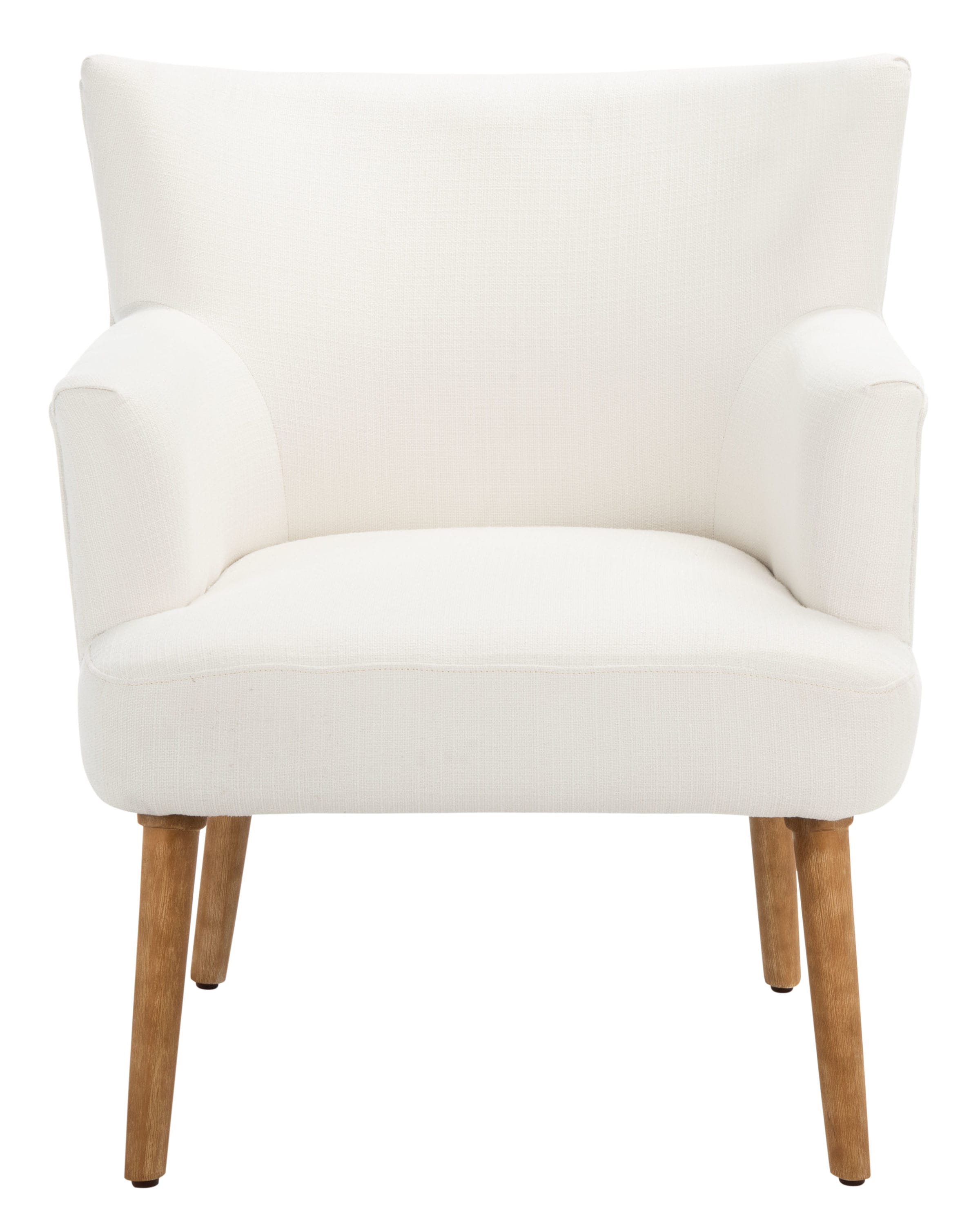 mid century modern white accent chair