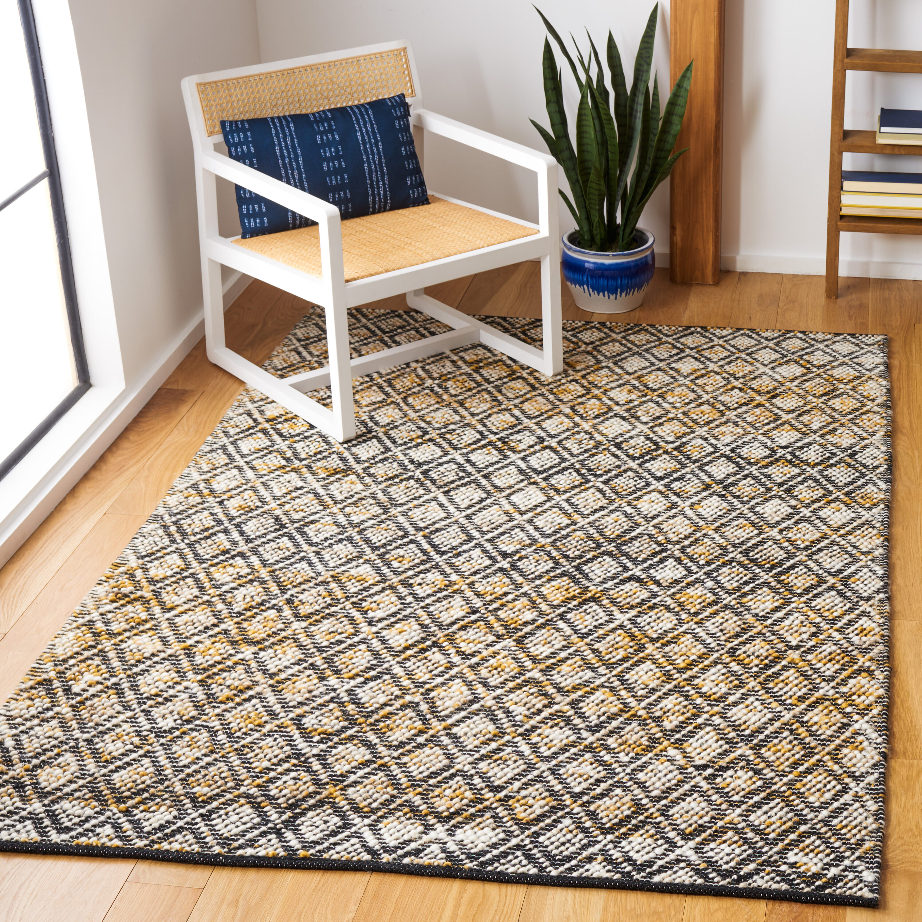  Natura 615 Ivory/Yellow Bohemian 5ft x 8ft Medium Rectangle Rug