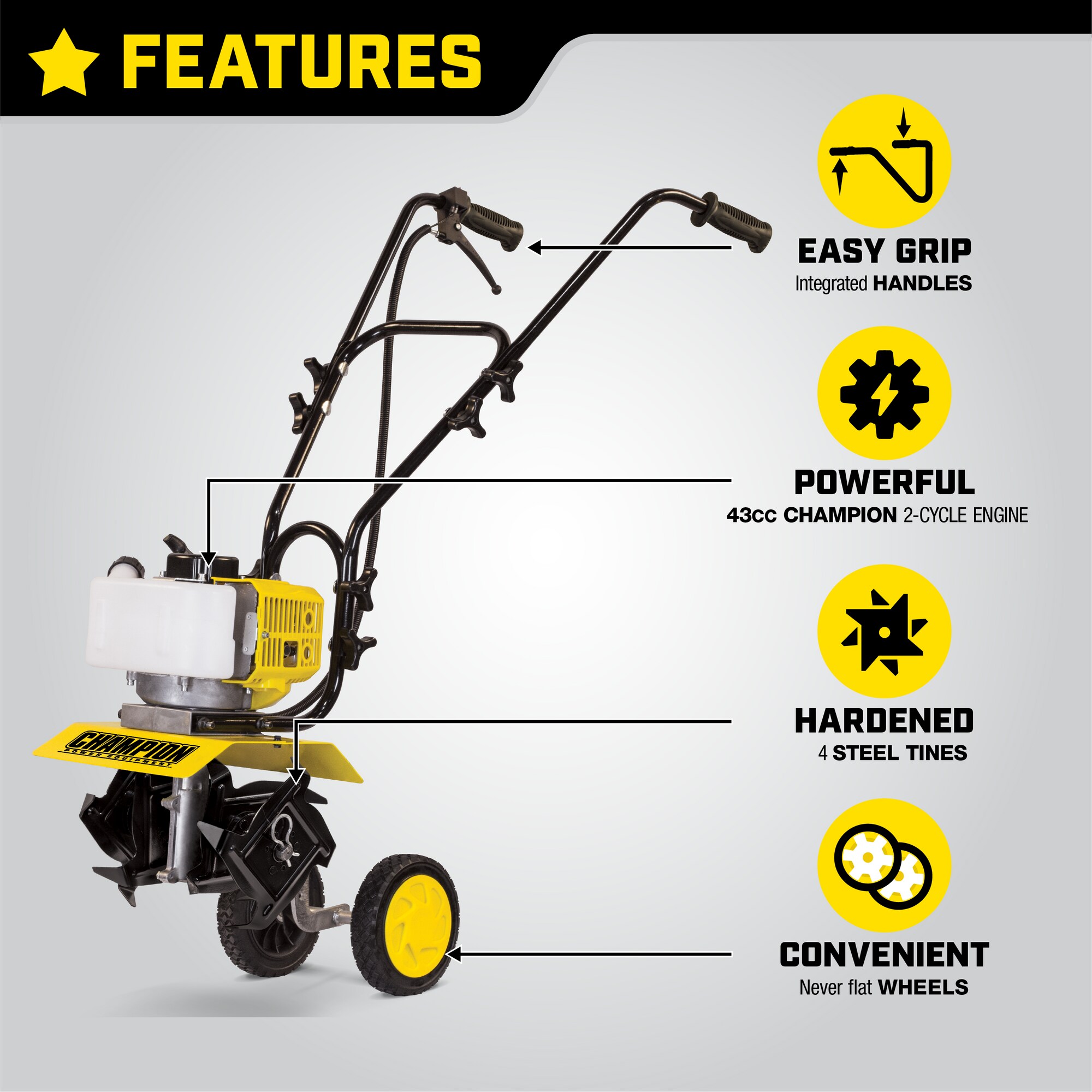 Champion Power Equipment 100882 tillers - View #3
