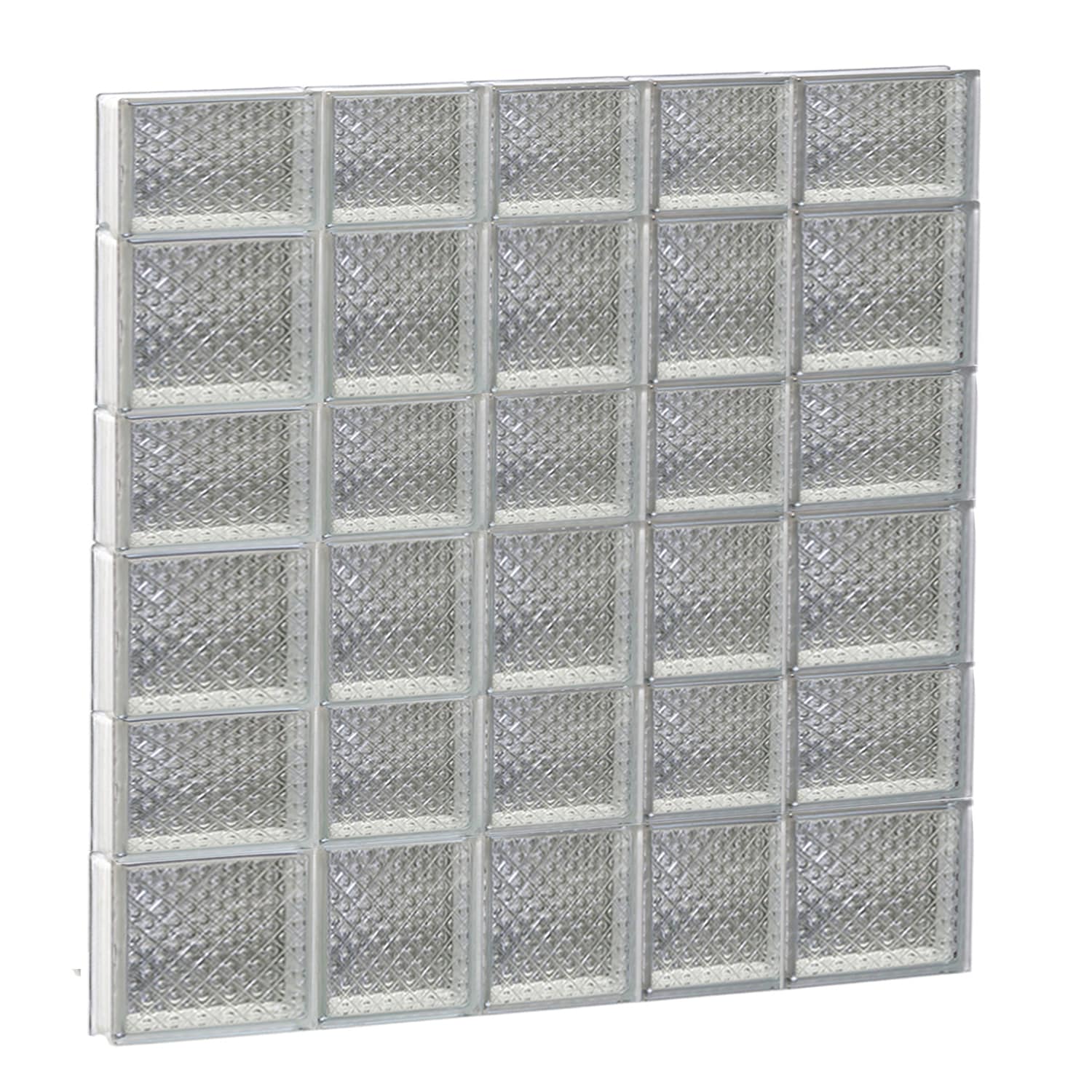 REDI2SET S3442DP Diamond Glass 32-3/4-in x 40-1/2-in Frameless Replacement Glass Block Window
