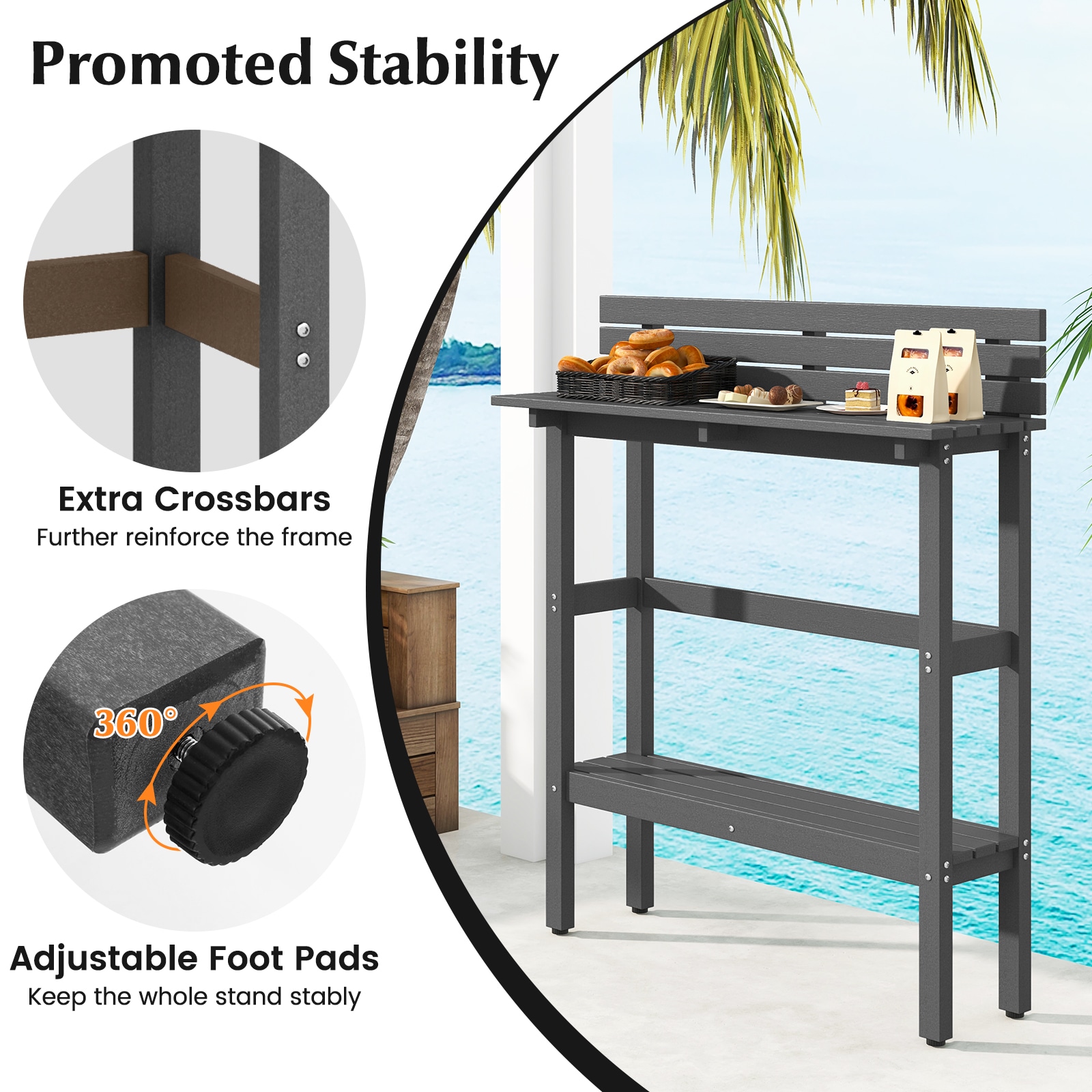 Forclover HYFW-T427GR Patio-Tables - View #4