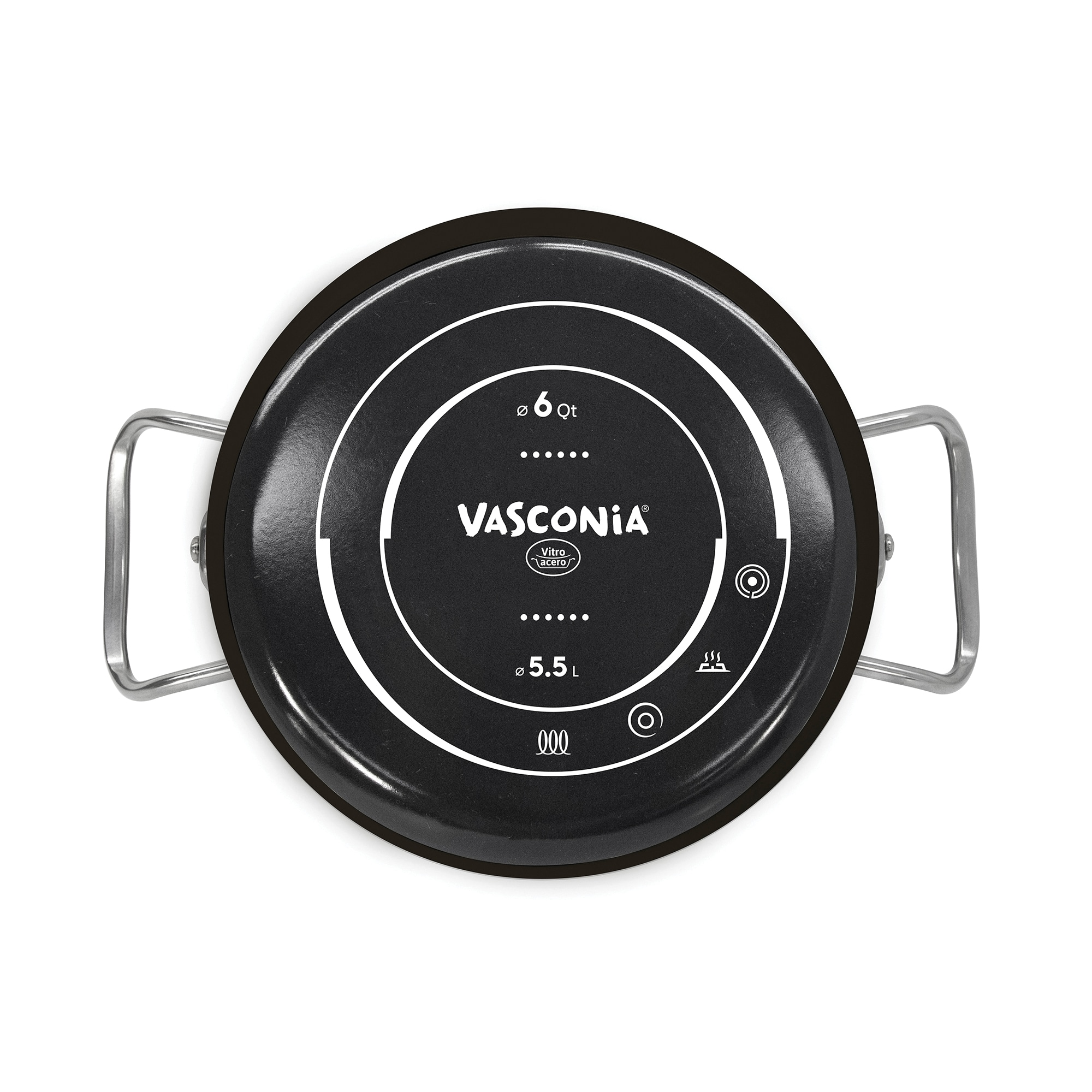 Vasconia 12.6-in Steel with Non-stick Coating Cookware Set with Lid ...