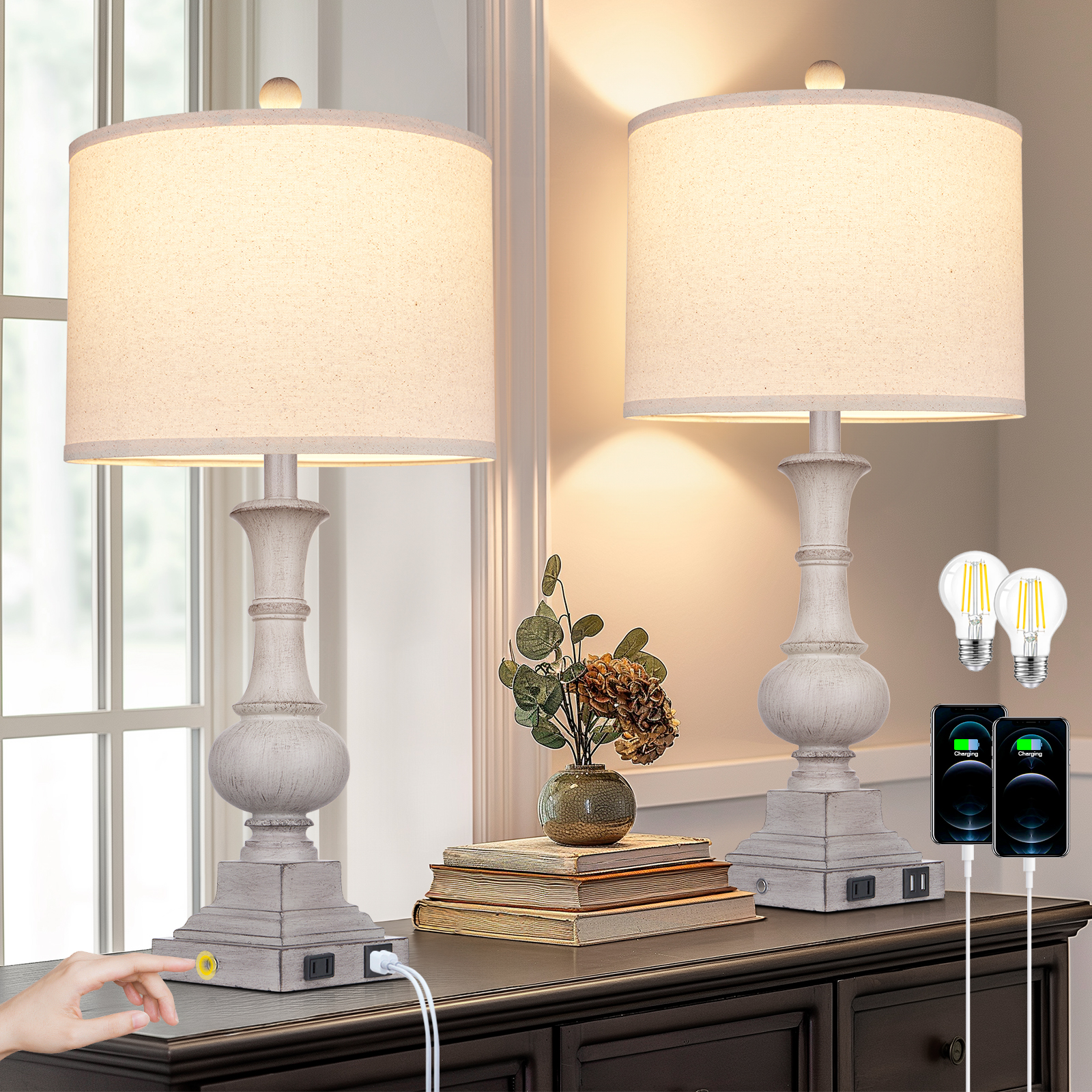 UrFurnishings TD-217 Table-Lamps - View #3