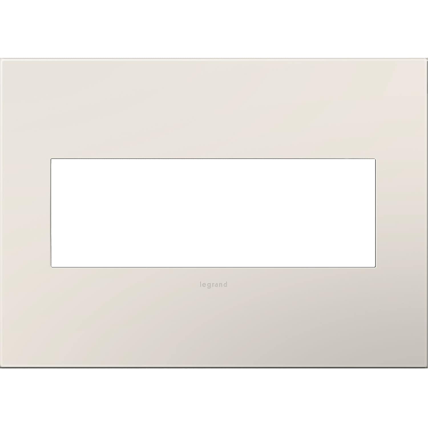 Legrand AWP3GLA4 adorne 3 -Gang Specialty Size Light almond Plastic Indoor Screwless Square Wall Plate