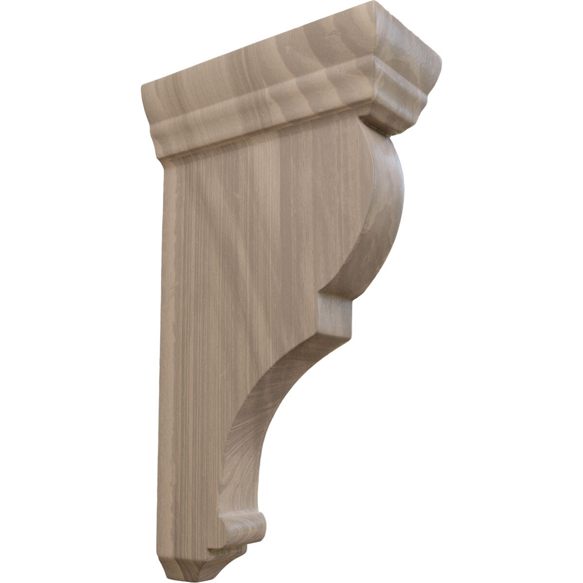 Ekena Millwork CORW02X04X08RJWA 2.0-in x 4.5-in x 8.0-in Unfinished Walnut Wood Paintable/Stainable Corbel