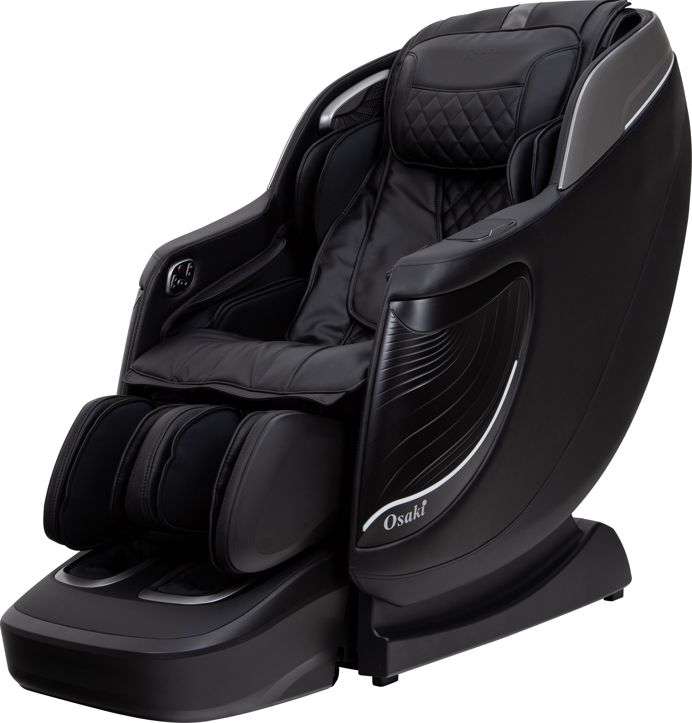 Osaki OPULENTBL OS-3D OPULENT Black Faux leather Upholstered Powered Reclining Zero Gravity Massage chair