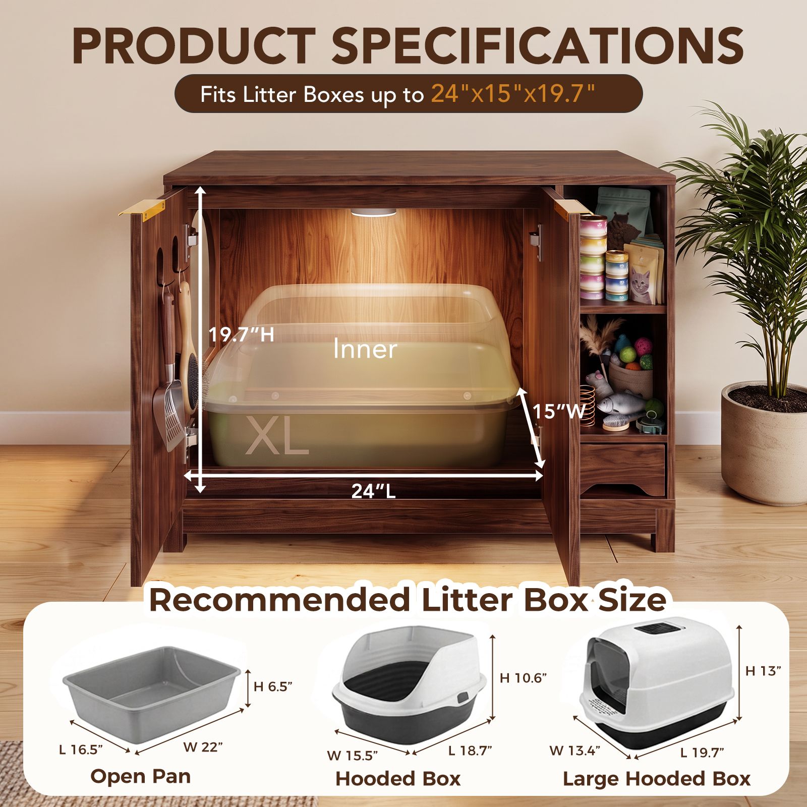 FIMELLO LSFM-CAT-SET Litter-Boxes - View #3